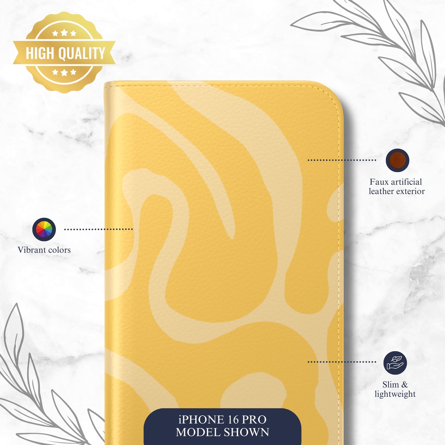 Golden Hour - iPhone Flip Case Wallet, Leather Folio Case Phone Case-aesthetic phone case-shockproof phone case-cute phone case-designer phone case-elegant phone case-luxury phone case-phone accessories-fashion accessory