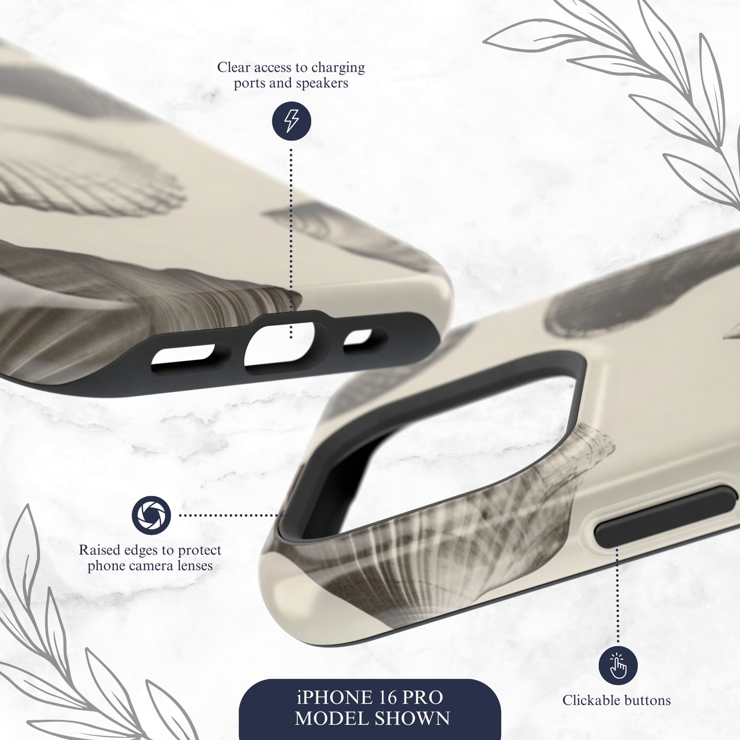 Ocean Whisper - Magsafe iPhone Case Phone Case-aesthetic phone case-shockproof phone case-cute phone case-designer phone case-elegant phone case-luxury phone case-phone accessories-fashion accessory