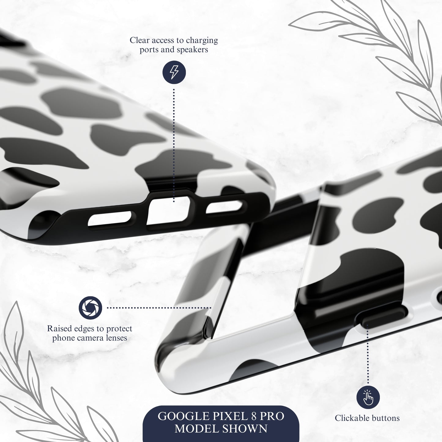 Bovine - Google Pixel Case Phone Case-aesthetic phone case-shockproof phone case-cute phone case-designer phone case-elegant phone case-luxury phone case-phone accessories-fashion accessory