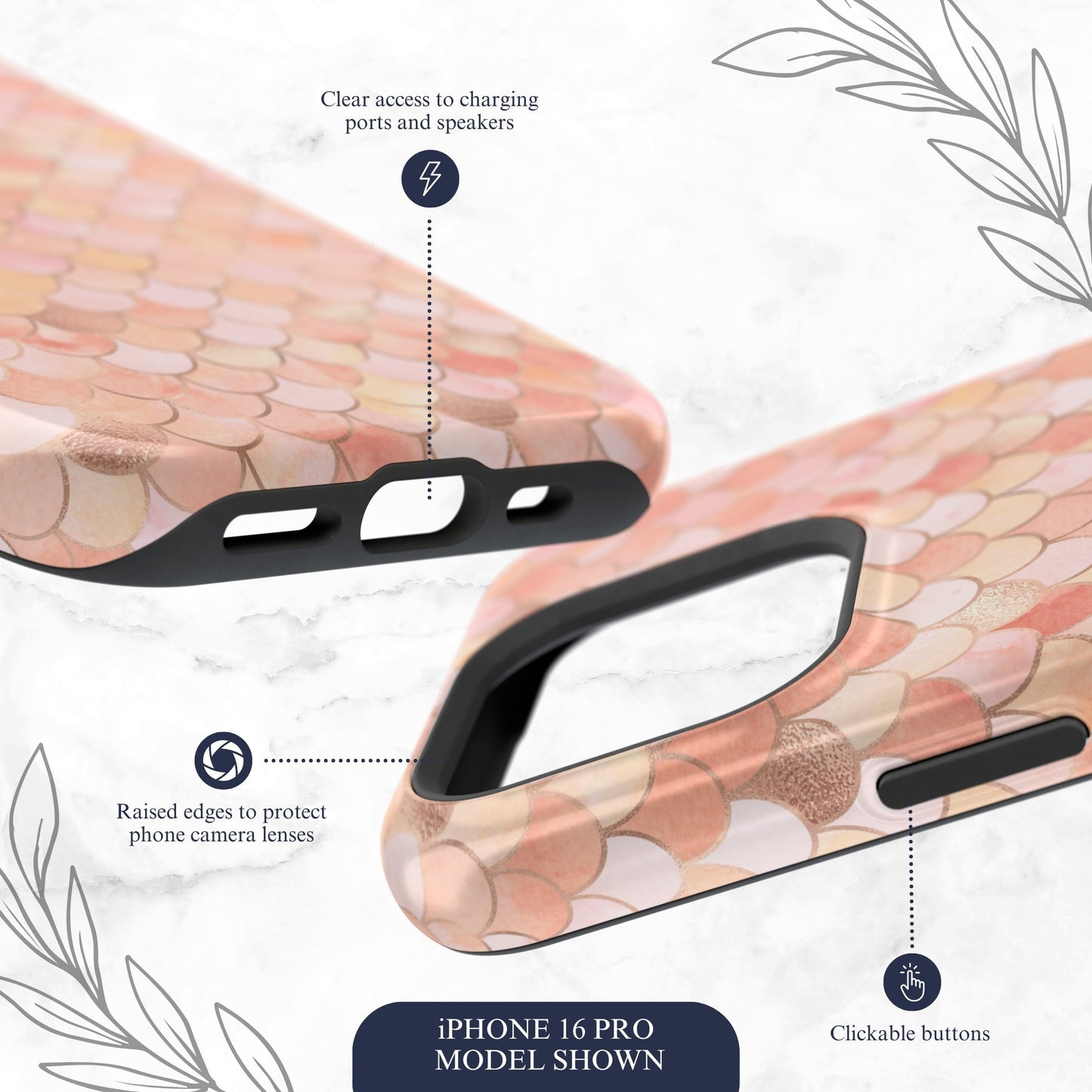 Mermaid Scales - Magsafe iPhone Case Phone Case-aesthetic phone case-shockproof phone case-cute phone case-designer phone case-elegant phone case-luxury phone case-phone accessories-fashion accessory