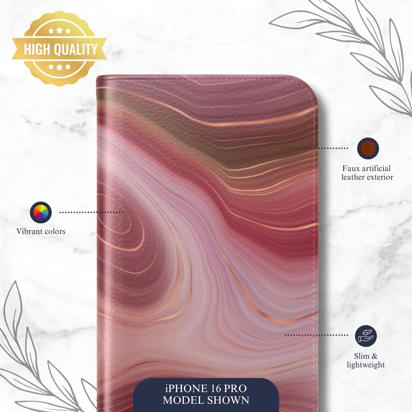 Flow State - iPhone Flip Case Wallet, Leather Folio Case Phone Case-aesthetic phone case-shockproof phone case-cute phone case-designer phone case-elegant phone case-luxury phone case-phone accessories-fashion accessory