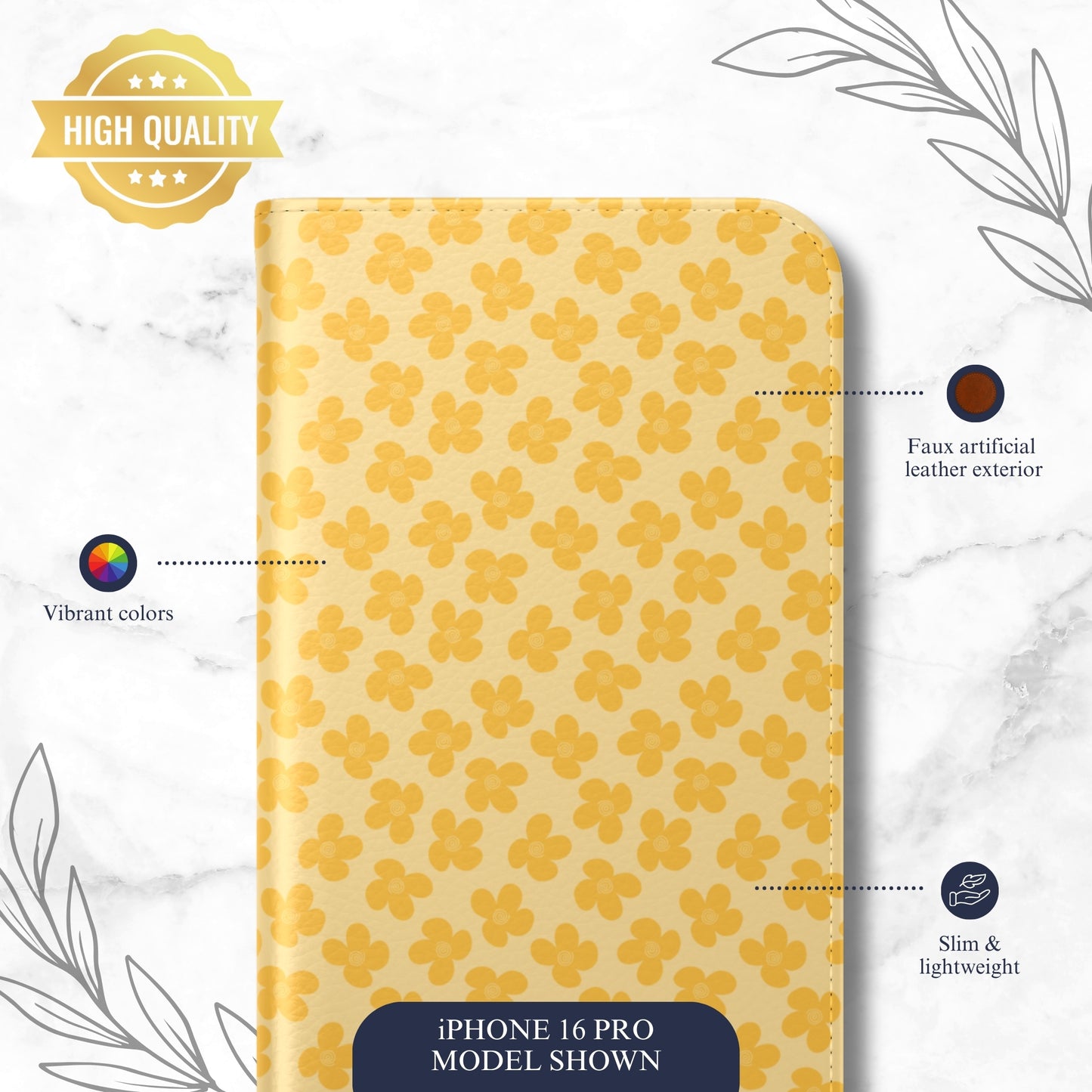 Buttercup - iPhone Flip Case Wallet, Leather Folio Case Phone Case-aesthetic phone case-shockproof phone case-cute phone case-designer phone case-elegant phone case-luxury phone case-phone accessories-fashion accessory