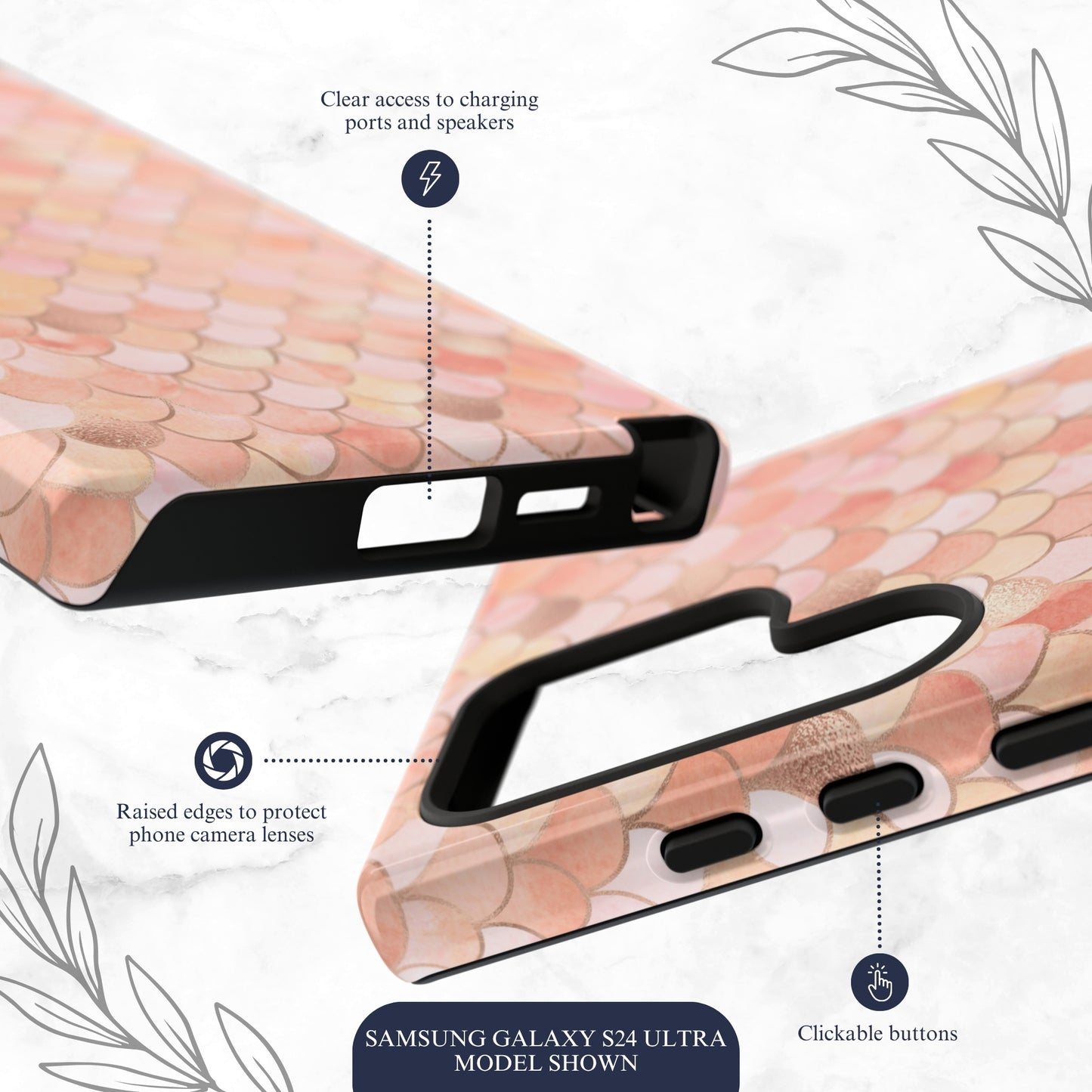 Mermaid Scales - Samsung Galaxy Case Phone Case-aesthetic phone case-shockproof phone case-cute phone case-designer phone case-elegant phone case-luxury phone case-phone accessories-fashion accessory