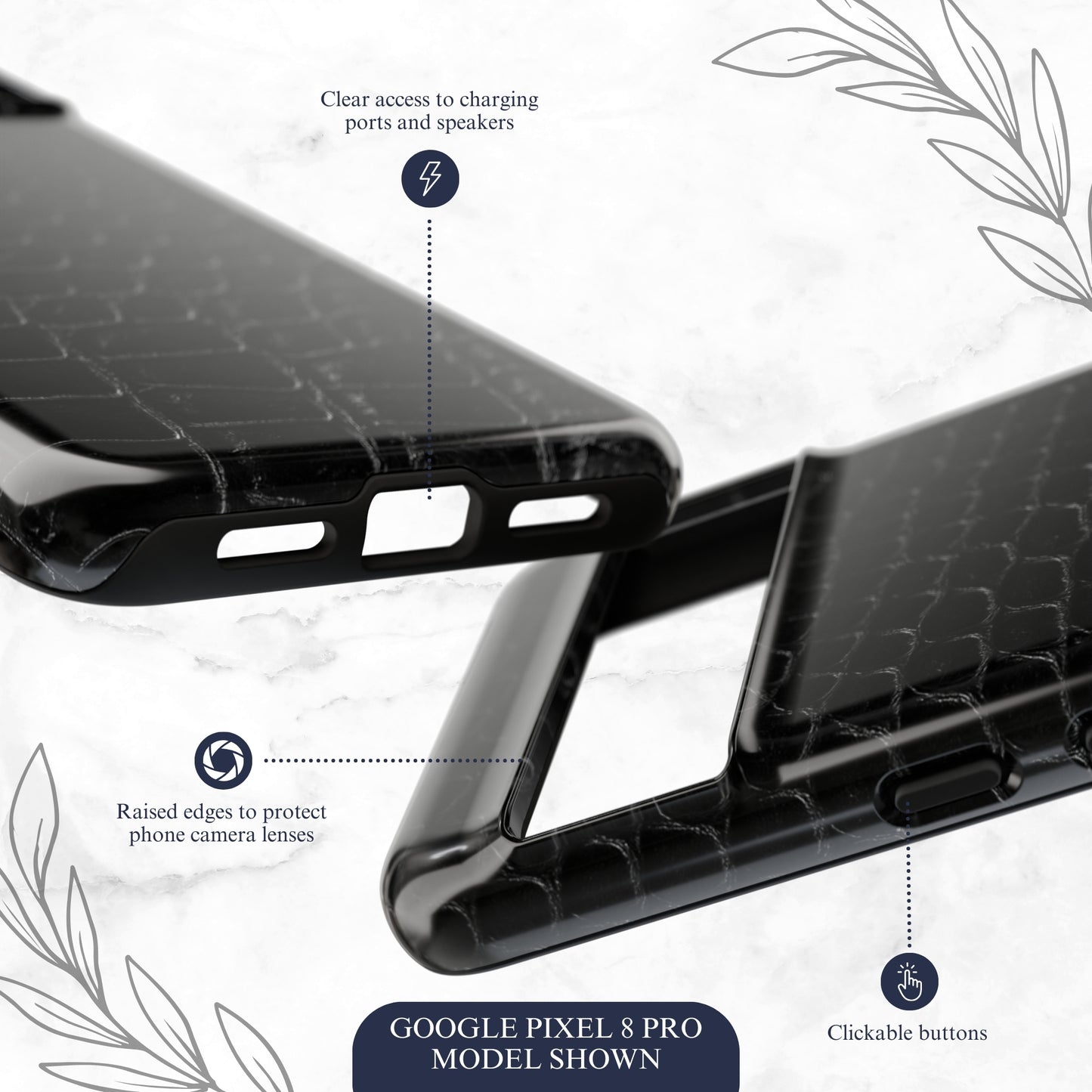 Black Viper - Google Pixel Case Phone Case-aesthetic phone case-shockproof phone case-cute phone case-designer phone case-elegant phone case-luxury phone case-phone accessories-fashion accessory