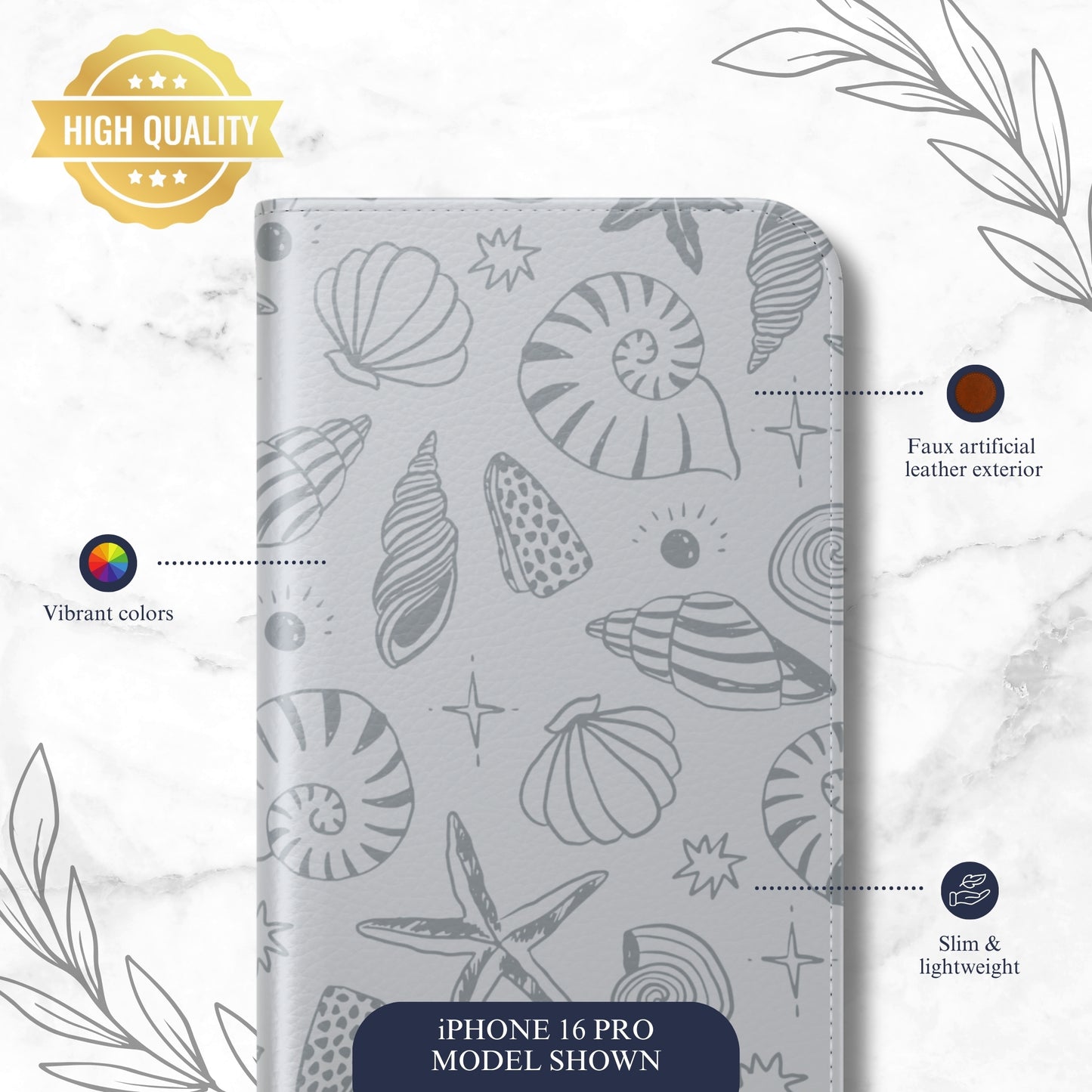 Washed Away - iPhone Flip Case Wallet, Leather Folio Case Phone Case-aesthetic phone case-shockproof phone case-cute phone case-designer phone case-elegant phone case-luxury phone case-phone accessories-fashion accessory
