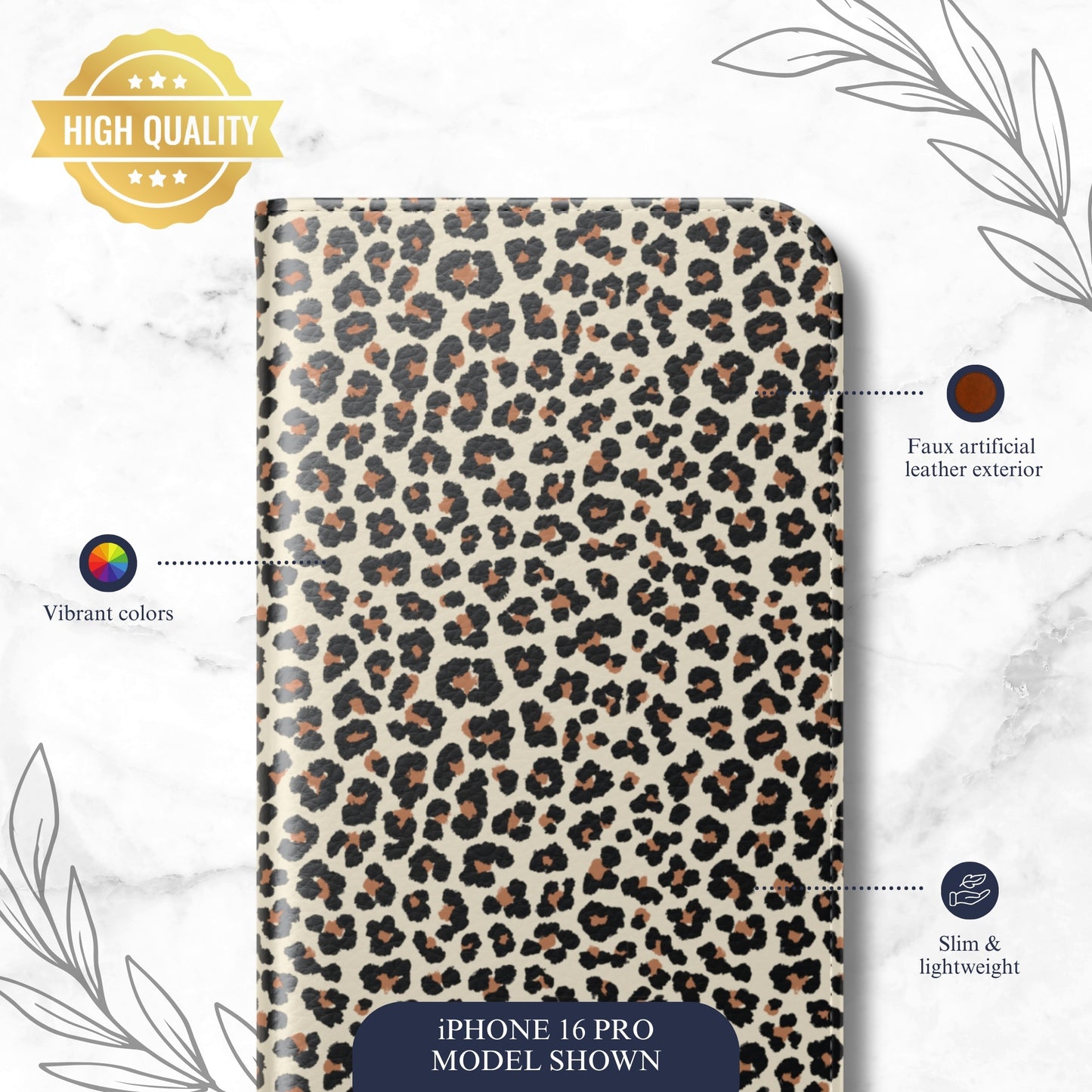 Wildcat - iPhone Flip Case Wallet, Leather Folio Case Phone Case-aesthetic phone case-shockproof phone case-cute phone case-designer phone case-elegant phone case-luxury phone case-phone accessories-fashion accessory