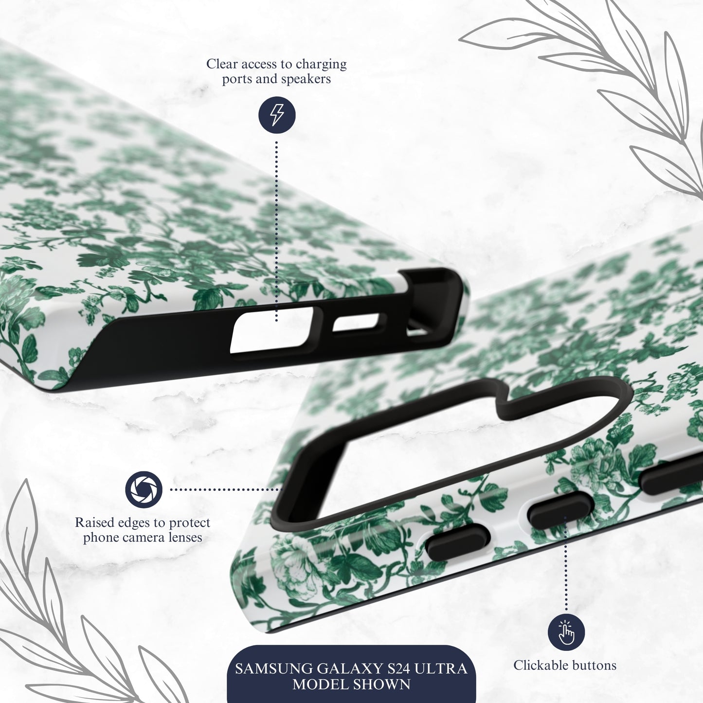 Moss Toile - Samsung Galaxy Case Phone Case-aesthetic phone case-shockproof phone case-cute phone case-designer phone case-elegant phone case-luxury phone case-phone accessories-fashion accessory