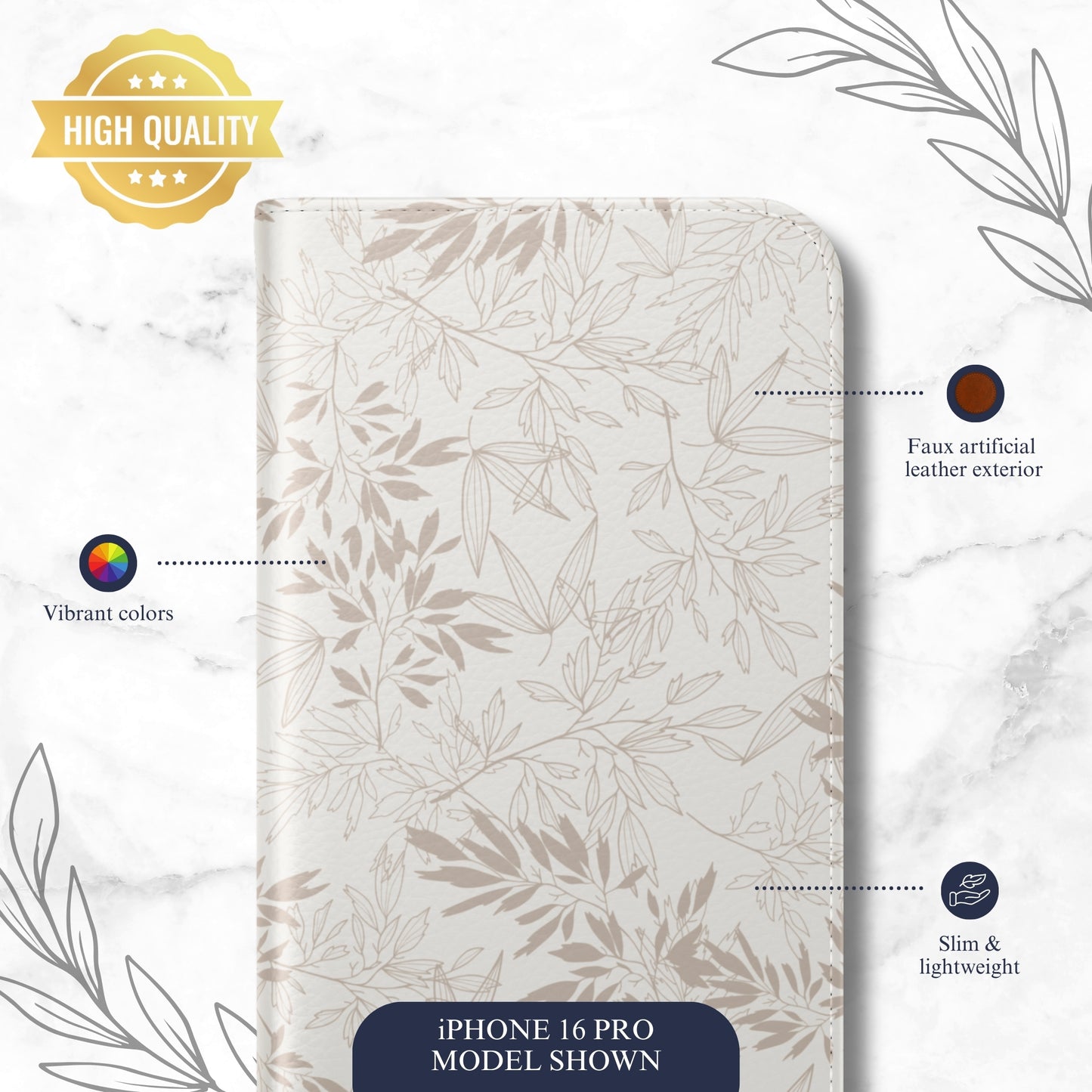 Ash - iPhone Flip Case Wallet, Leather Folio Case Phone Case-aesthetic phone case-shockproof phone case-cute phone case-designer phone case-elegant phone case-luxury phone case-phone accessories-fashion accessory