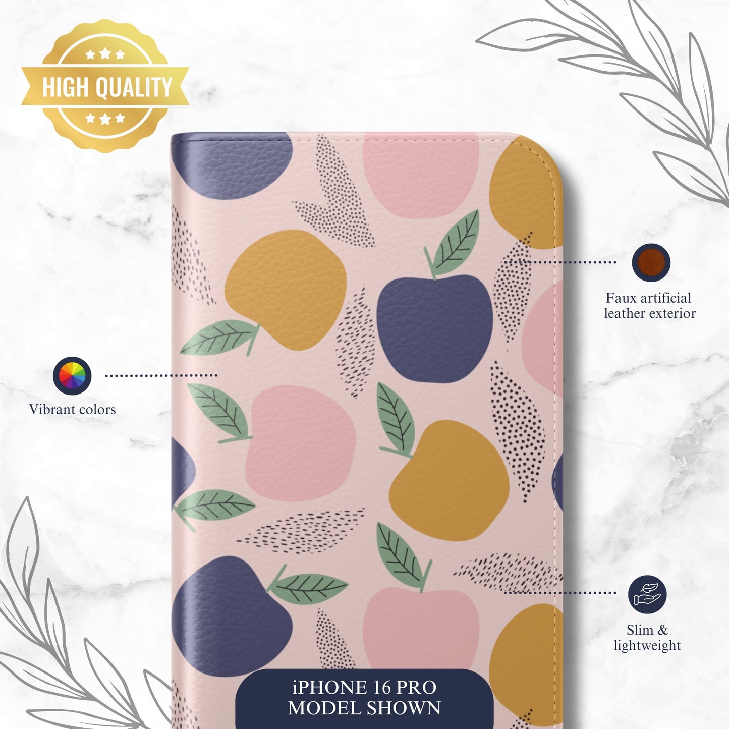Sunday Market - iPhone Flip Case Wallet, Leather Folio Case Phone Case-aesthetic phone case-shockproof phone case-cute phone case-designer phone case-elegant phone case-luxury phone case-phone accessories-fashion accessory