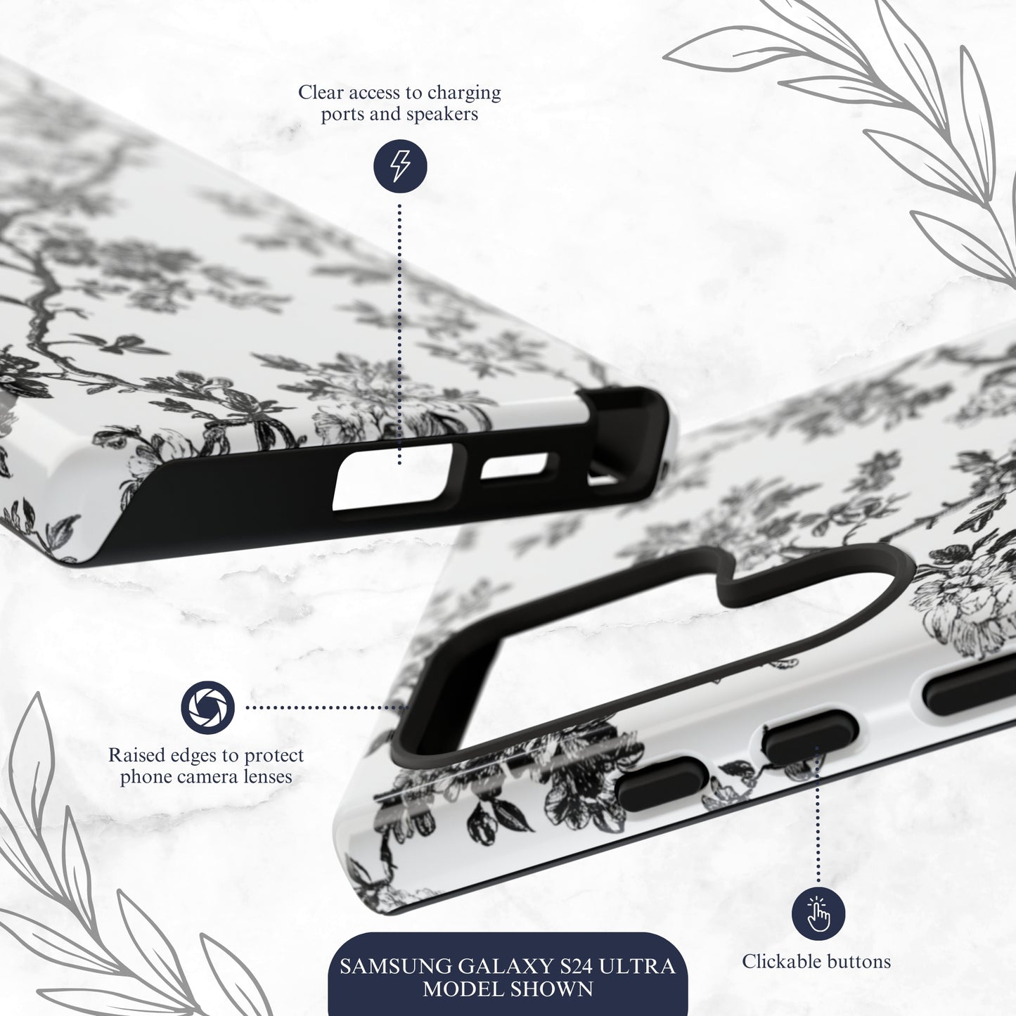 Adorned Toile - Samsung Galaxy Case Phone Case-aesthetic phone case-shockproof phone case-cute phone case-designer phone case-elegant phone case-luxury phone case-phone accessories-fashion accessory