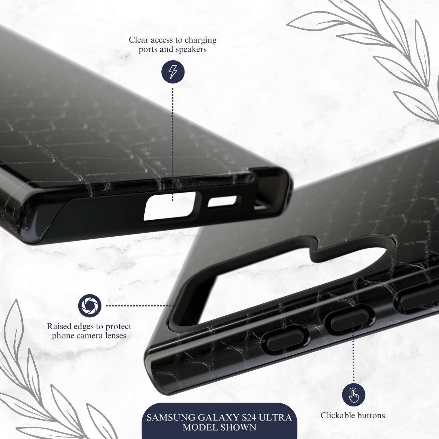 Black Viper - Samsung Galaxy Case Phone Case-aesthetic phone case-shockproof phone case-cute phone case-designer phone case-elegant phone case-luxury phone case-phone accessories-fashion accessory