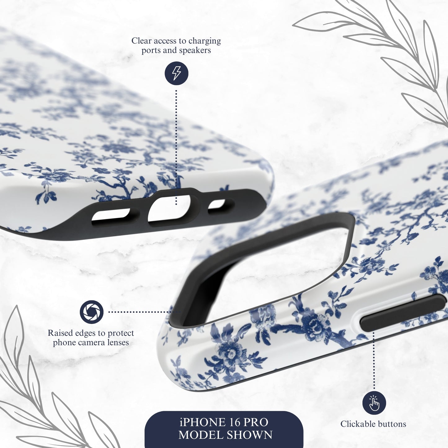 Frosted Toile - Magsafe iPhone Case Phone Case-aesthetic phone case-shockproof phone case-cute phone case-designer phone case-elegant phone case-luxury phone case-phone accessories-fashion accessory