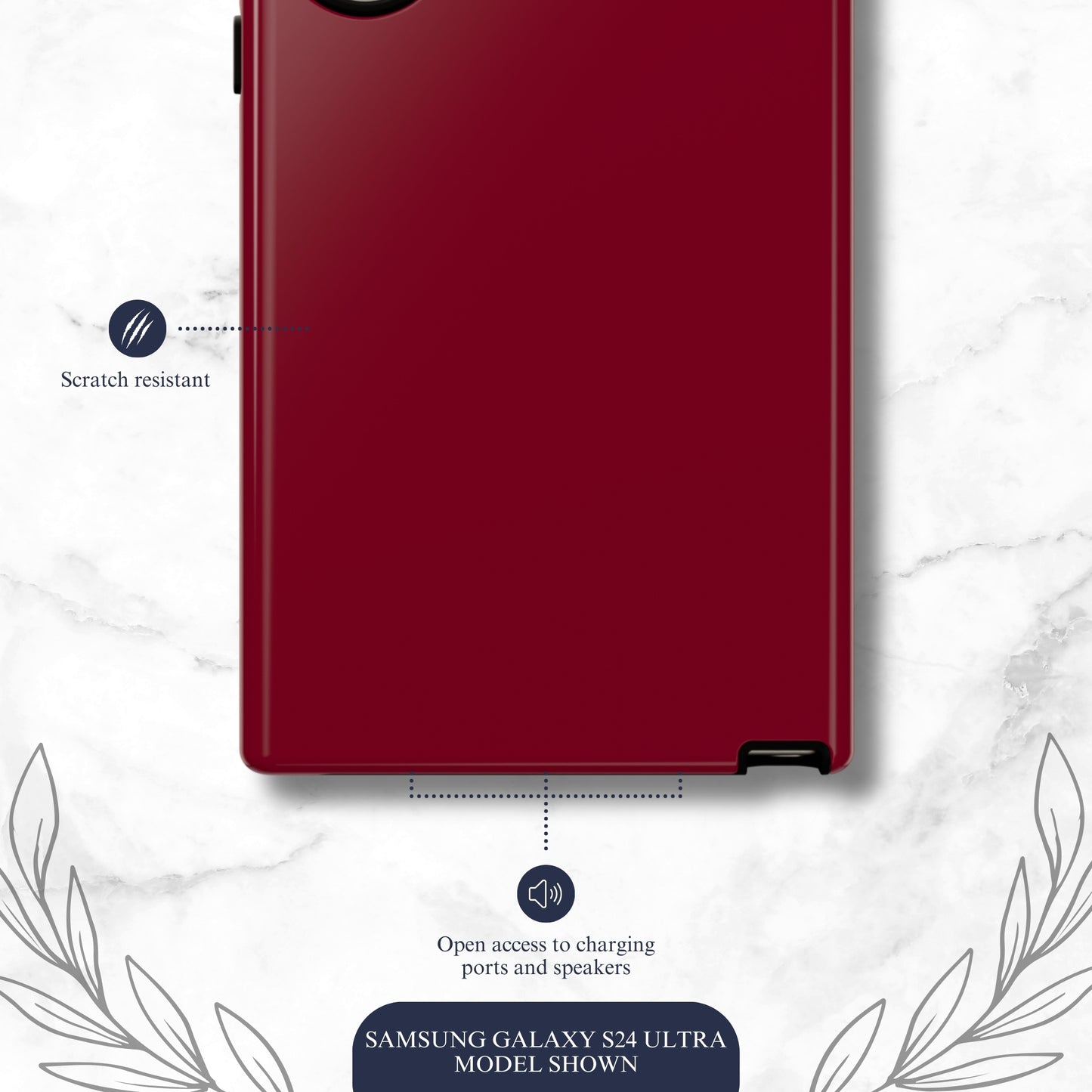 Burgundy - Samsung Galaxy Case Phone Case-aesthetic phone case-shockproof phone case-cute phone case-designer phone case-elegant phone case-luxury phone case-phone accessories-fashion accessory