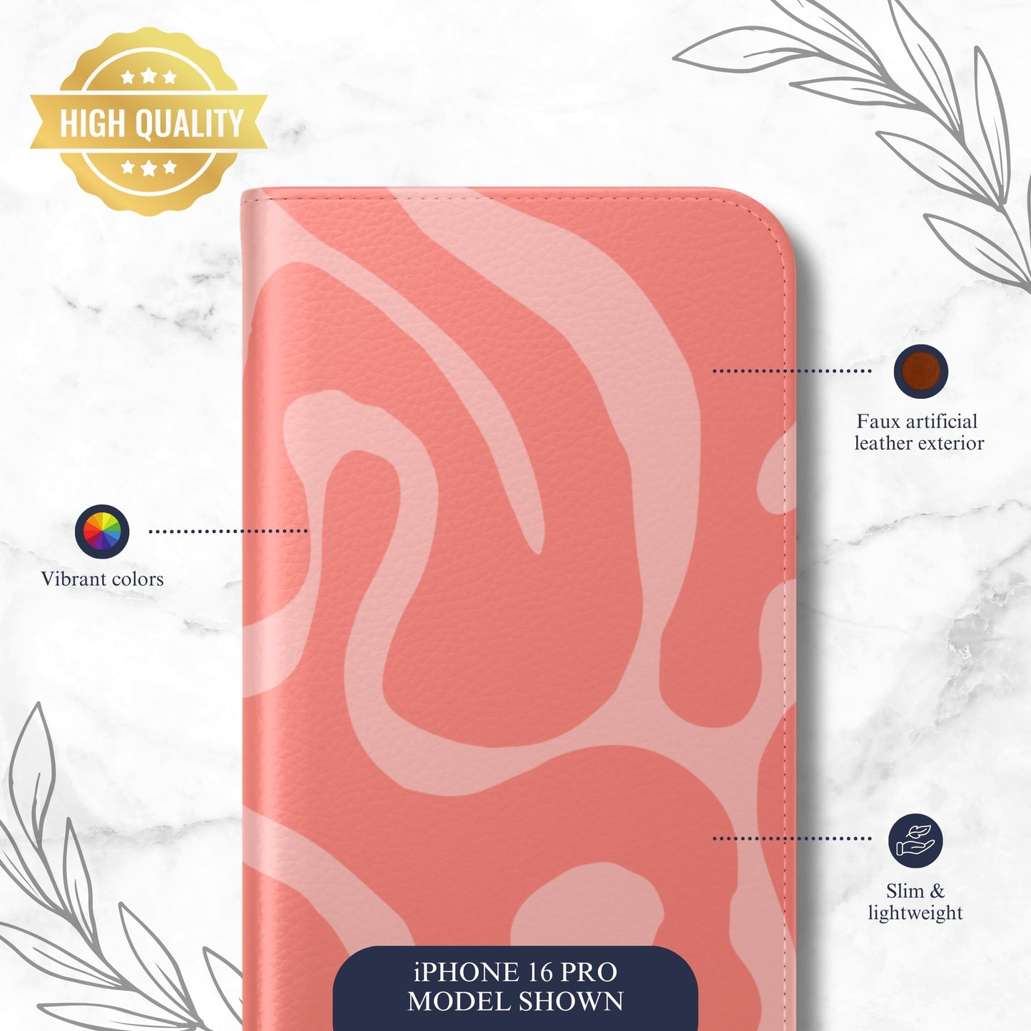Lover's Kiss - iPhone Flip Case Wallet, Leather Folio Case Phone Case-aesthetic phone case-shockproof phone case-cute phone case-designer phone case-elegant phone case-luxury phone case-phone accessories-fashion accessory