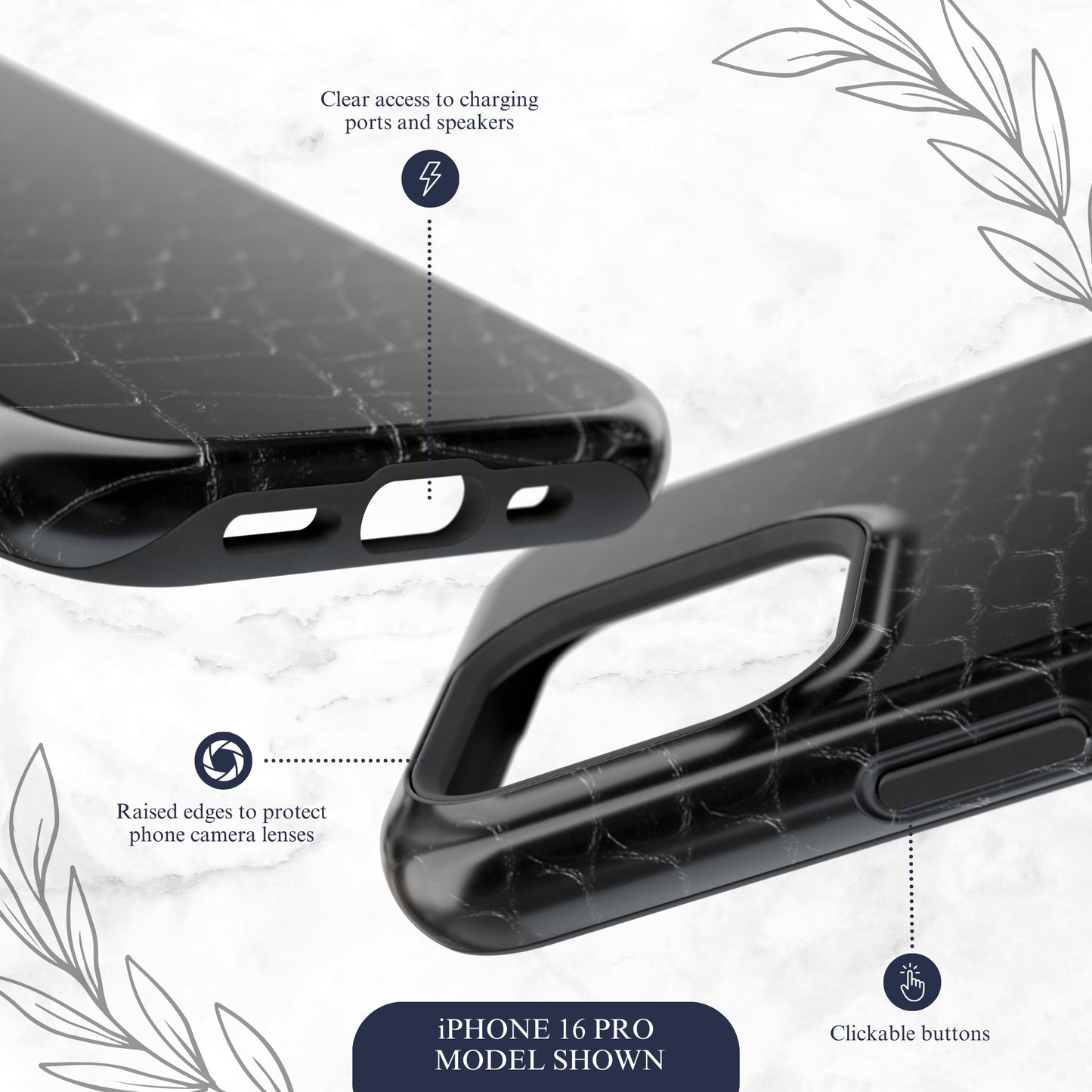 Black Viper - Magsafe iPhone Case Phone Case-aesthetic phone case-shockproof phone case-cute phone case-designer phone case-elegant phone case-luxury phone case-phone accessories-fashion accessory