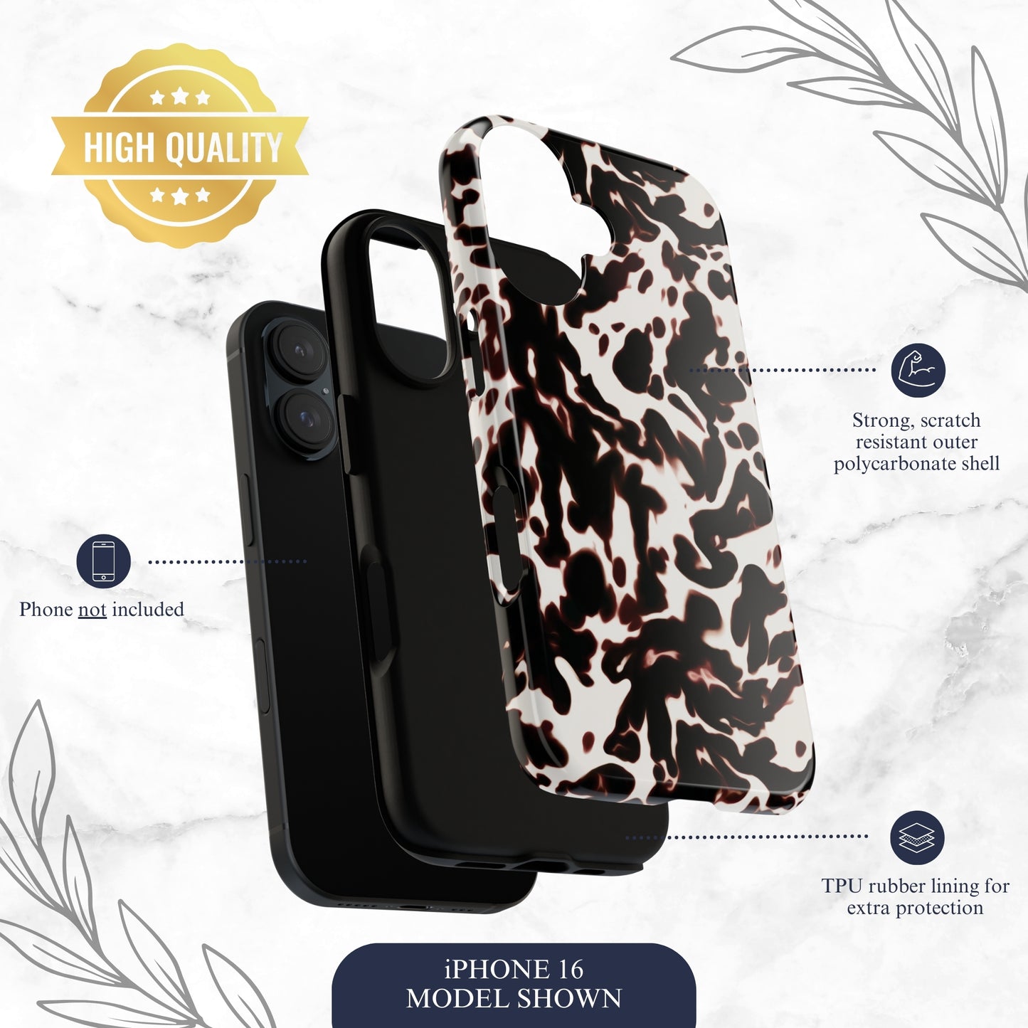 Dark Cocoa - iPhone Case Phone Case-aesthetic phone case-shockproof phone case-cute phone case-designer phone case-elegant phone case-luxury phone case-phone accessories-fashion accessory