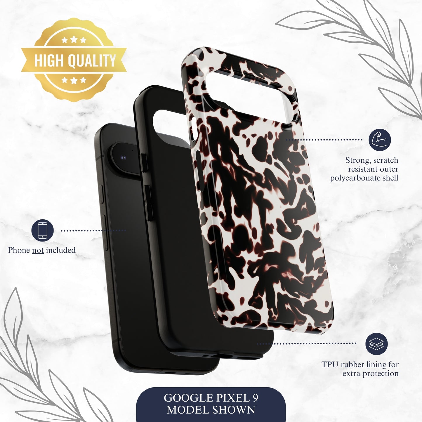 Dark Cocoa - Google Pixel Case Phone Case-aesthetic phone case-shockproof phone case-cute phone case-designer phone case-elegant phone case-luxury phone case-phone accessories-fashion accessory