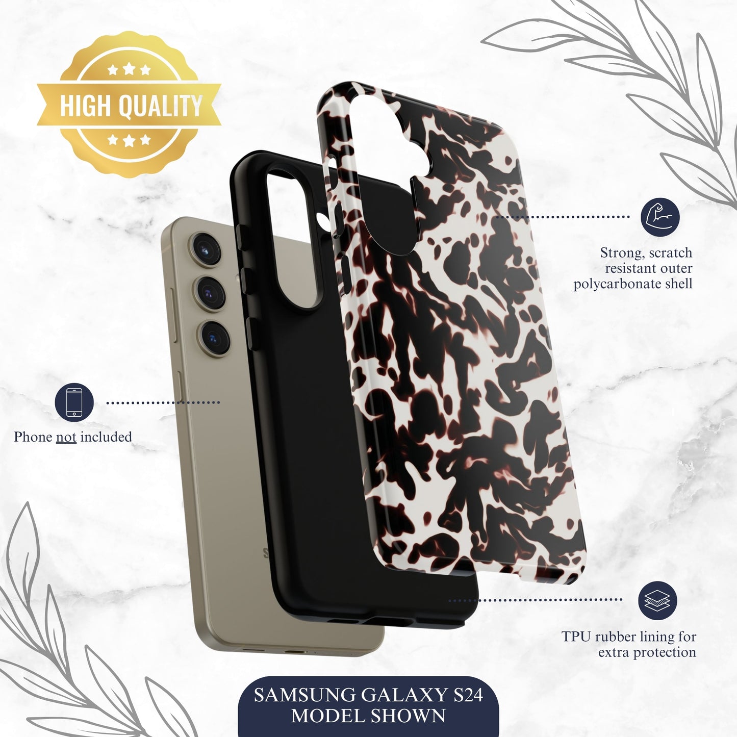 Dark Cocoa - Samsung Galaxy Case Phone Case-aesthetic phone case-shockproof phone case-cute phone case-designer phone case-elegant phone case-luxury phone case-phone accessories-fashion accessory