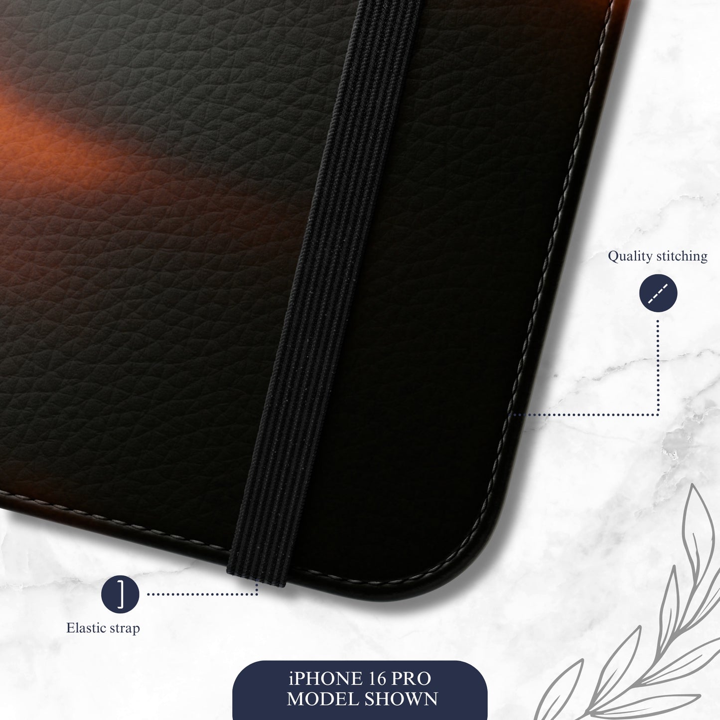 Chestnut - iPhone Flip Case Wallet, Leather Folio Case Phone Case-aesthetic phone case-shockproof phone case-cute phone case-designer phone case-elegant phone case-luxury phone case-phone accessories-fashion accessory