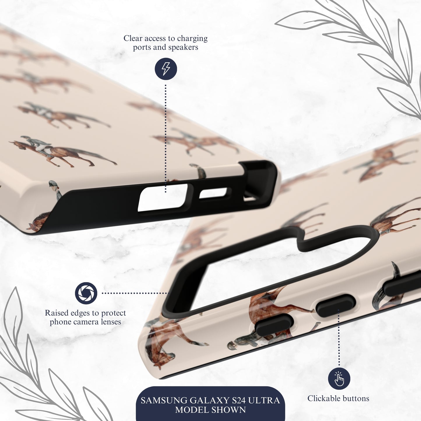 Graceful Gallop - Samsung Galaxy Case Phone Case-aesthetic phone case-shockproof phone case-cute phone case-designer phone case-elegant phone case-luxury phone case-phone accessories-fashion accessory