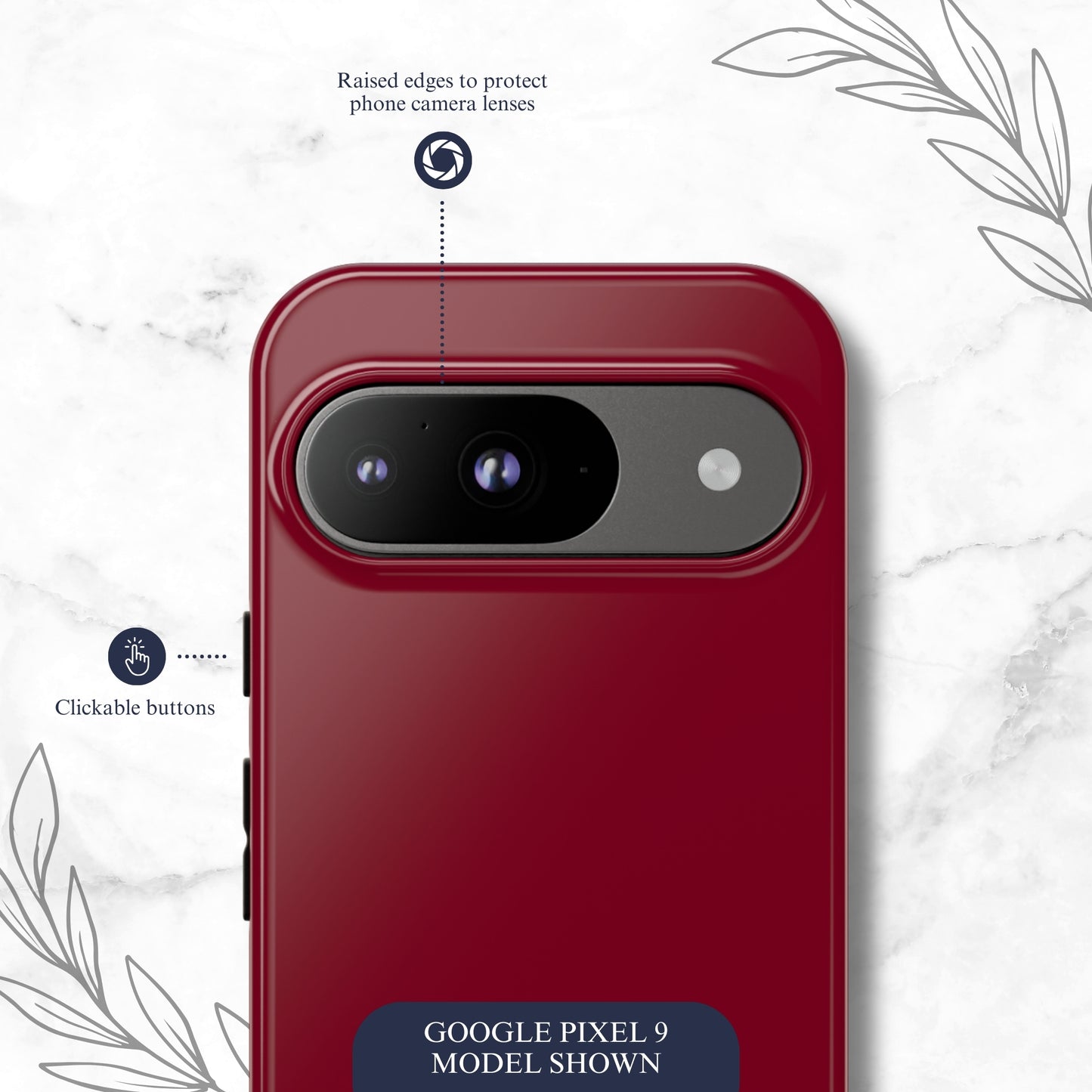 Burgundy - Google Pixel Case Phone Case-aesthetic phone case-shockproof phone case-cute phone case-designer phone case-elegant phone case-luxury phone case-phone accessories-fashion accessory