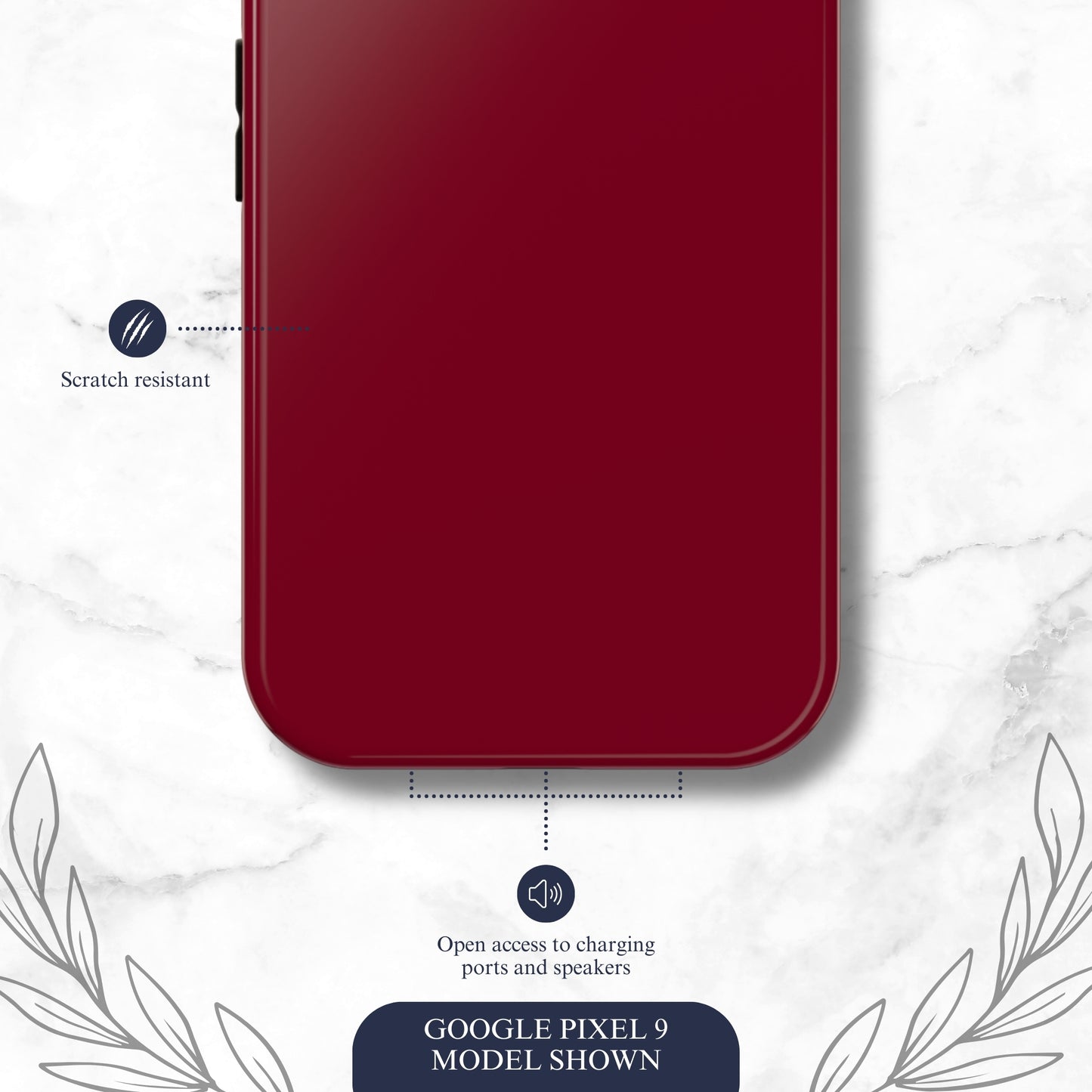 Burgundy - Google Pixel Case Phone Case-aesthetic phone case-shockproof phone case-cute phone case-designer phone case-elegant phone case-luxury phone case-phone accessories-fashion accessory