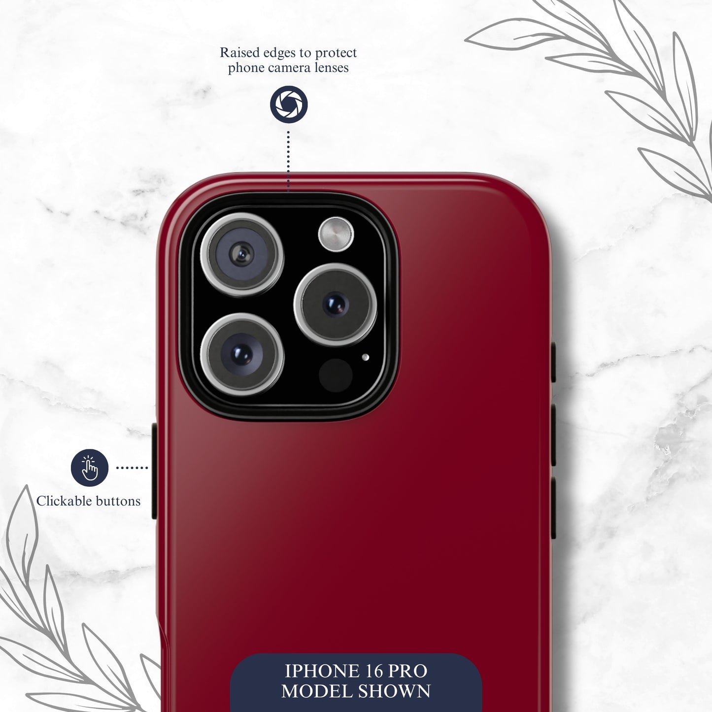Burgundy - iPhone Case Phone Case-aesthetic phone case-shockproof phone case-cute phone case-designer phone case-elegant phone case-luxury phone case-phone accessories-fashion accessory