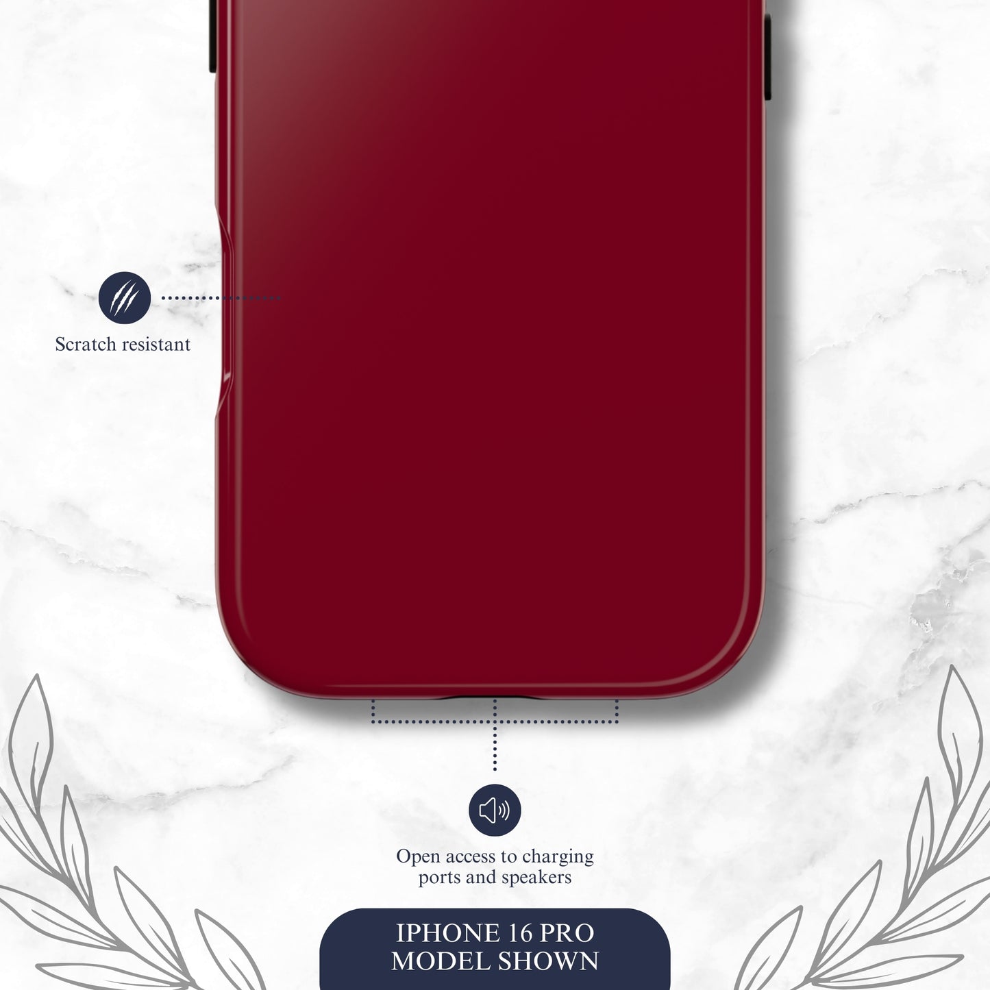 Burgundy - iPhone Case Phone Case-aesthetic phone case-shockproof phone case-cute phone case-designer phone case-elegant phone case-luxury phone case-phone accessories-fashion accessory