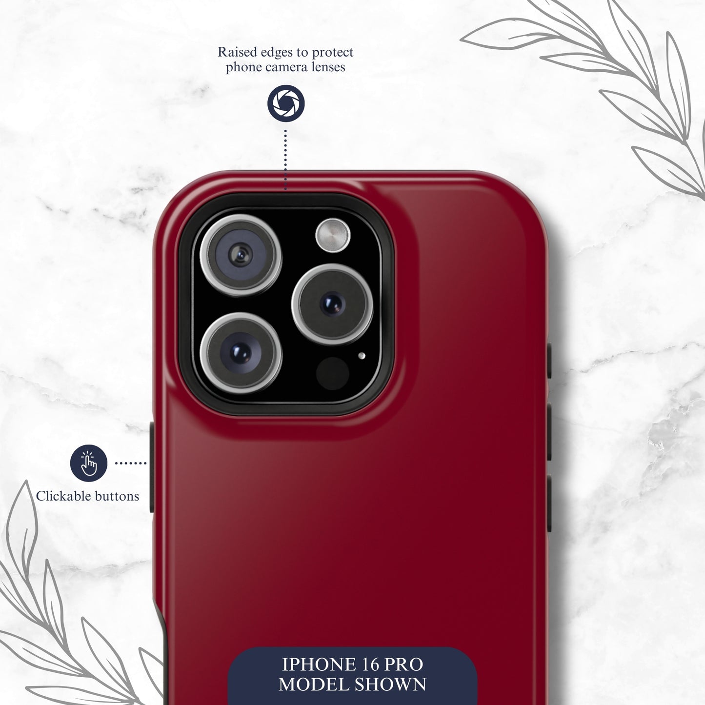 Burgundy - Magsafe iPhone Case Phone Case-aesthetic phone case-shockproof phone case-cute phone case-designer phone case-elegant phone case-luxury phone case-phone accessories-fashion accessory