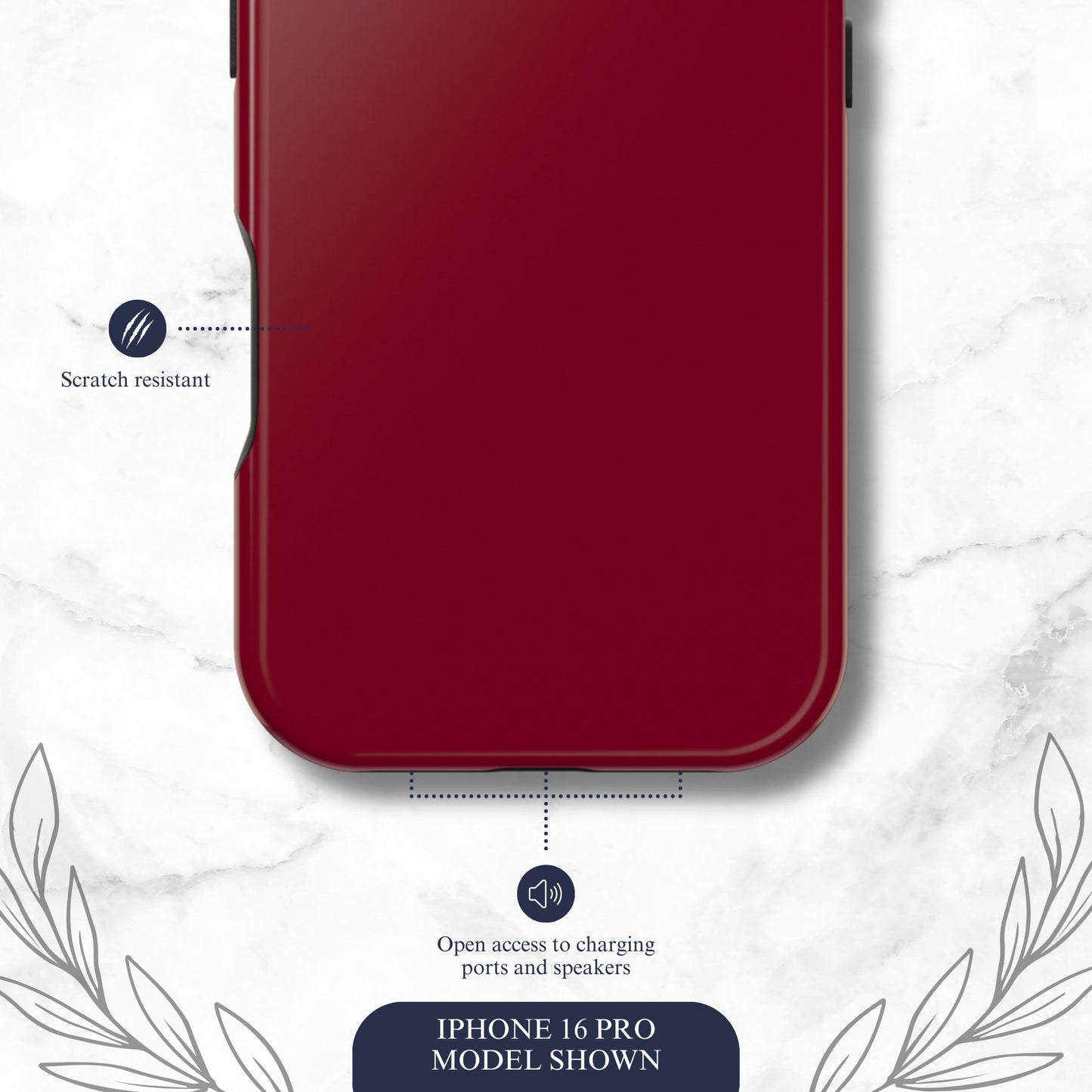 Burgundy - Magsafe iPhone Case Phone Case-aesthetic phone case-shockproof phone case-cute phone case-designer phone case-elegant phone case-luxury phone case-phone accessories-fashion accessory