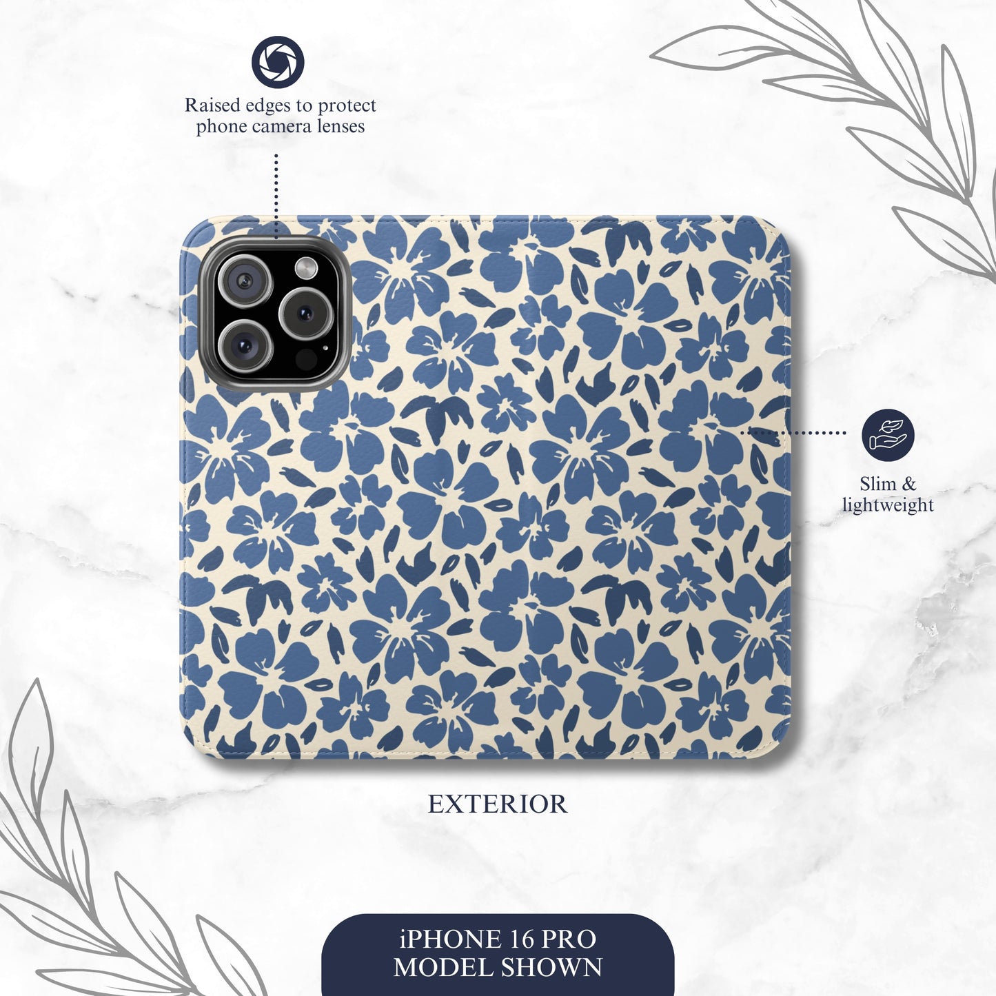 Freshly Picked - iPhone Flip Case Wallet, Leather Folio Case Phone Case-aesthetic phone case-shockproof phone case-cute phone case-designer phone case-elegant phone case-luxury phone case-phone accessories-fashion accessory
