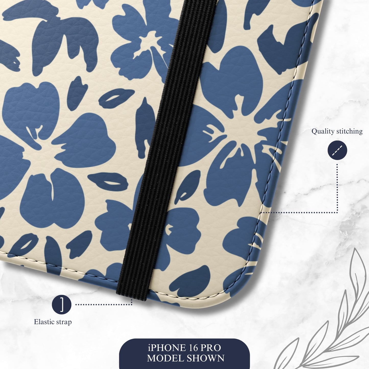 Freshly Picked - iPhone Flip Case Wallet, Leather Folio Case Phone Case-aesthetic phone case-shockproof phone case-cute phone case-designer phone case-elegant phone case-luxury phone case-phone accessories-fashion accessory