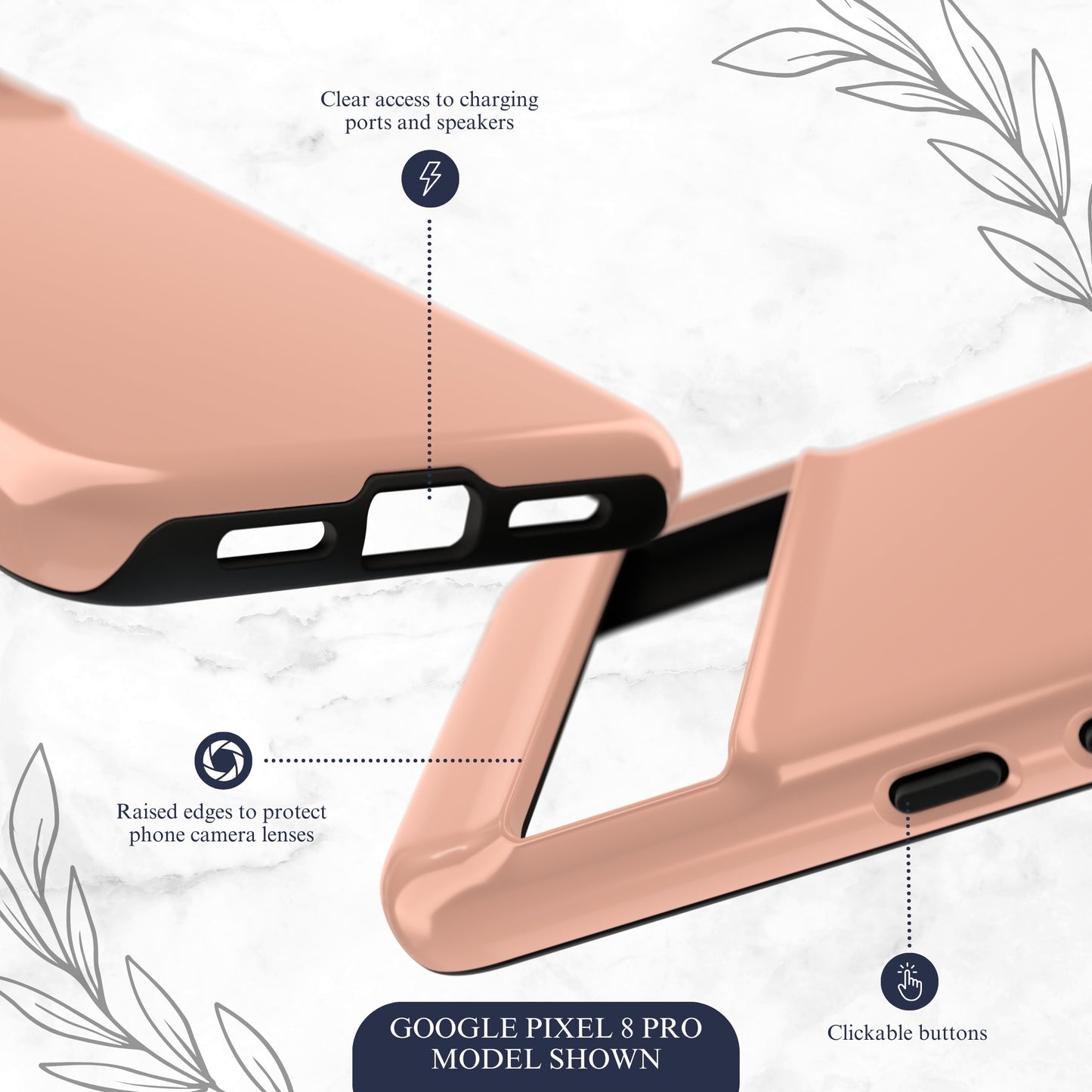 Peachy - Google Pixel Case Phone Case-aesthetic phone case-shockproof phone case-cute phone case-designer phone case-elegant phone case-luxury phone case-phone accessories-fashion accessory
