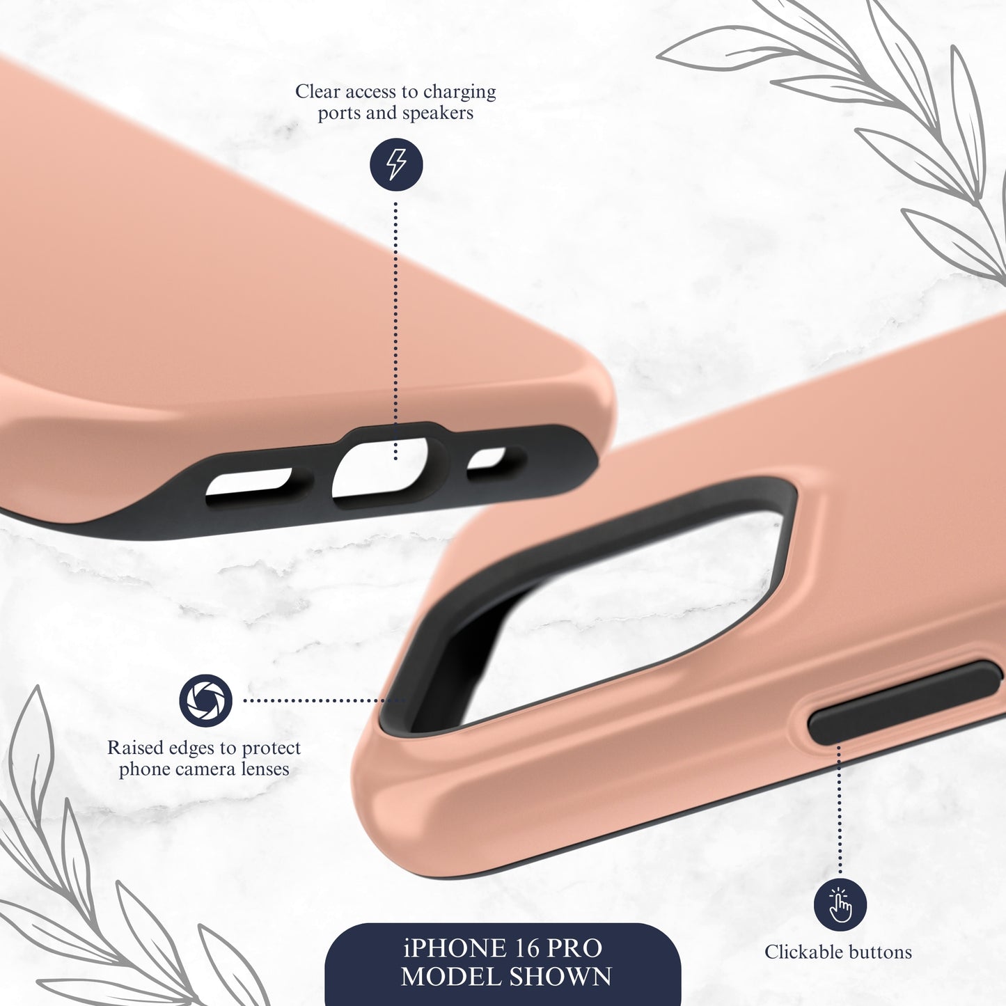 Peachy - Magsafe iPhone Case Phone Case-aesthetic phone case-shockproof phone case-cute phone case-designer phone case-elegant phone case-luxury phone case-phone accessories-fashion accessory