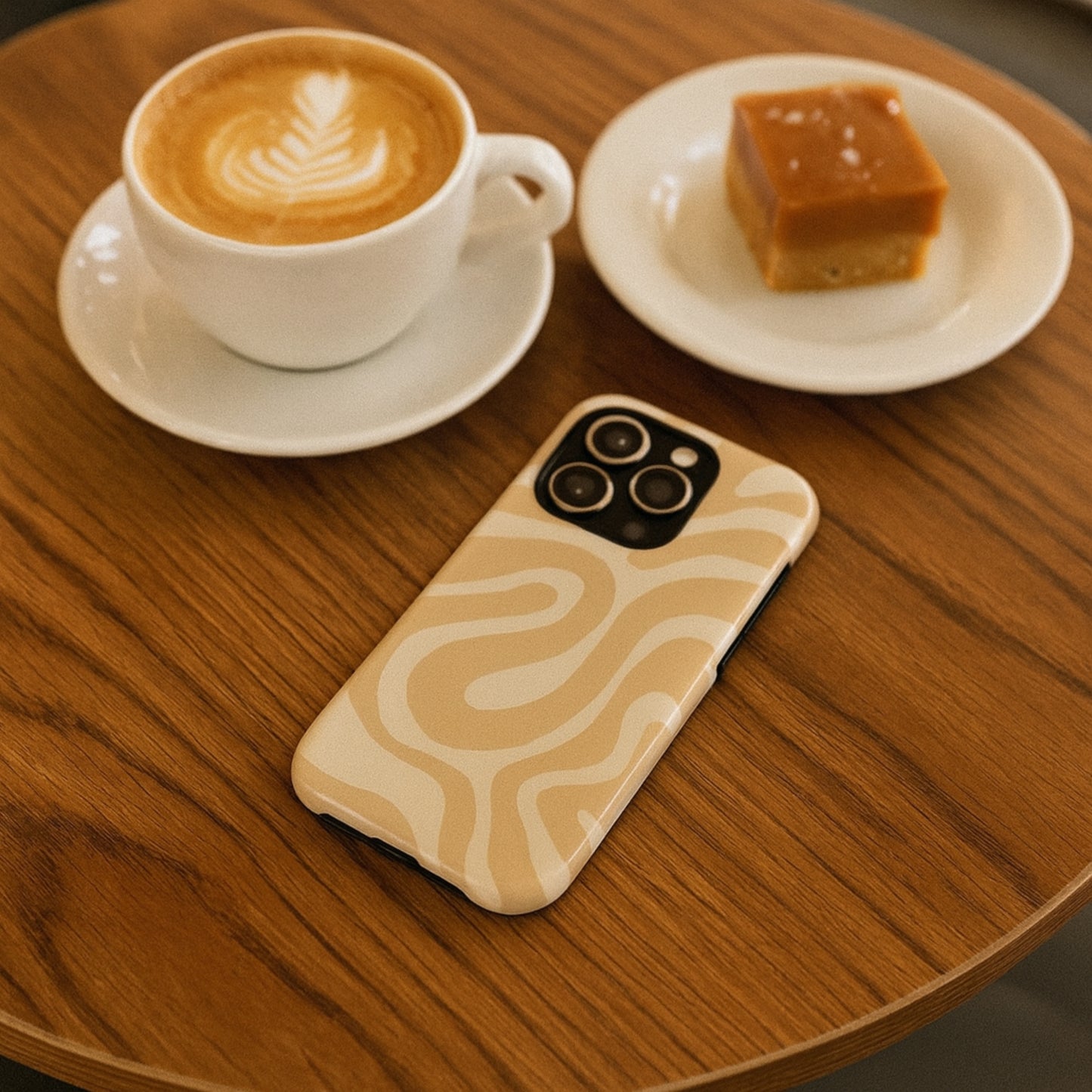 Caramel Twist - iPhone Flip Case Wallet, Leather Folio Case Phone Case-aesthetic phone case-shockproof phone case-cute phone case-designer phone case-elegant phone case-luxury phone case-phone accessories-fashion accessory