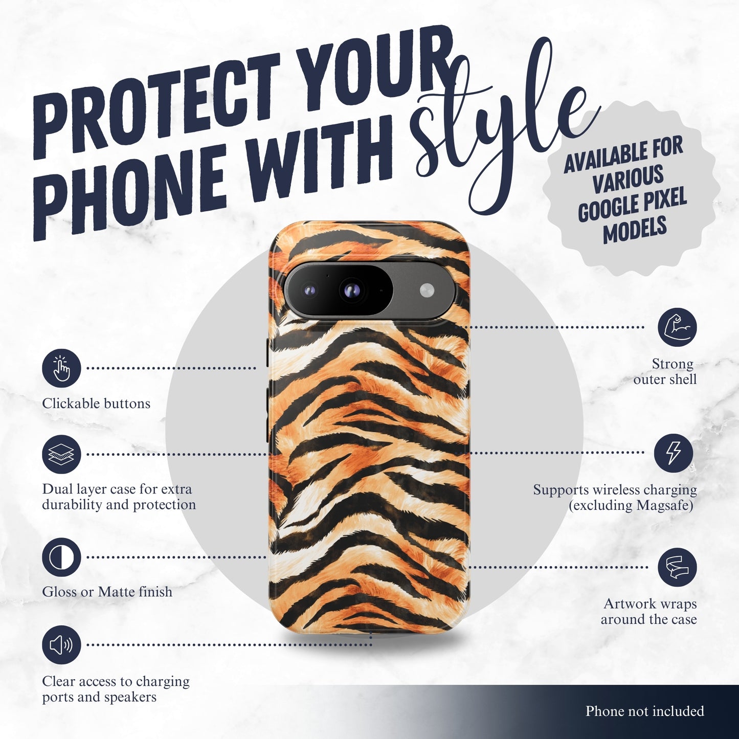 Barely Tamed - Google Pixel Case Phone Case-aesthetic phone case-shockproof phone case-cute phone case-designer phone case-elegant phone case-luxury phone case-phone accessories-fashion accessory