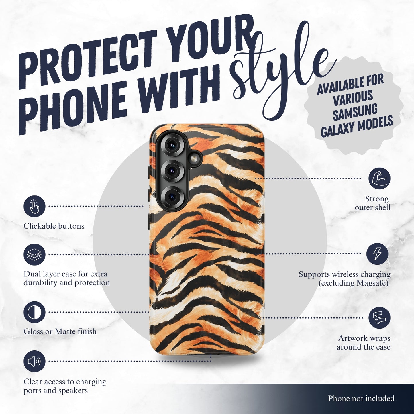 Barely Tamed - Samsung Galaxy Case Phone Case-aesthetic phone case-shockproof phone case-cute phone case-designer phone case-elegant phone case-luxury phone case-phone accessories-fashion accessory