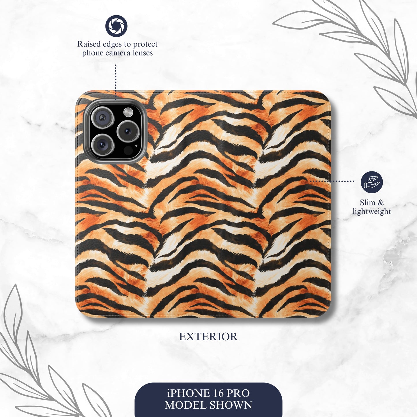 Barely Tamed - iPhone Flip Case Wallet, Leather Folio Case Phone Case-aesthetic phone case-shockproof phone case-cute phone case-designer phone case-elegant phone case-luxury phone case-phone accessories-fashion accessory