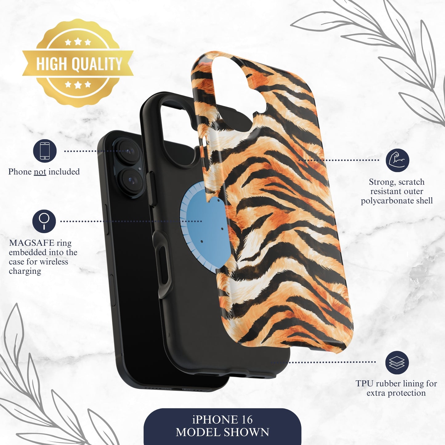 Barely Tamed - Magsafe iPhone Case Phone Case-aesthetic phone case-shockproof phone case-cute phone case-designer phone case-elegant phone case-luxury phone case-phone accessories-fashion accessory