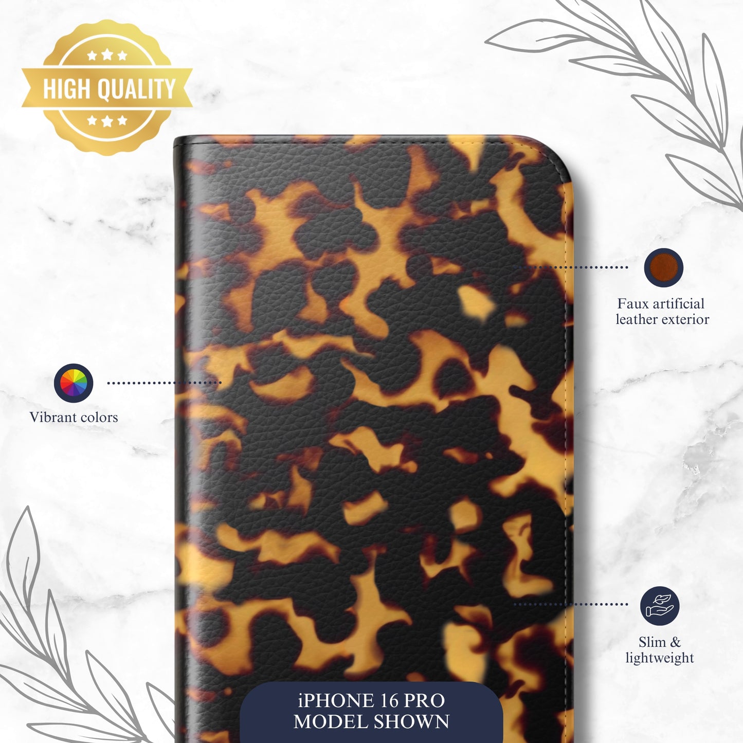 Burnt Honey - iPhone Flip Case Wallet, Leather Folio Case Phone Case-aesthetic phone case-shockproof phone case-cute phone case-designer phone case-elegant phone case-luxury phone case-phone accessories-fashion accessory