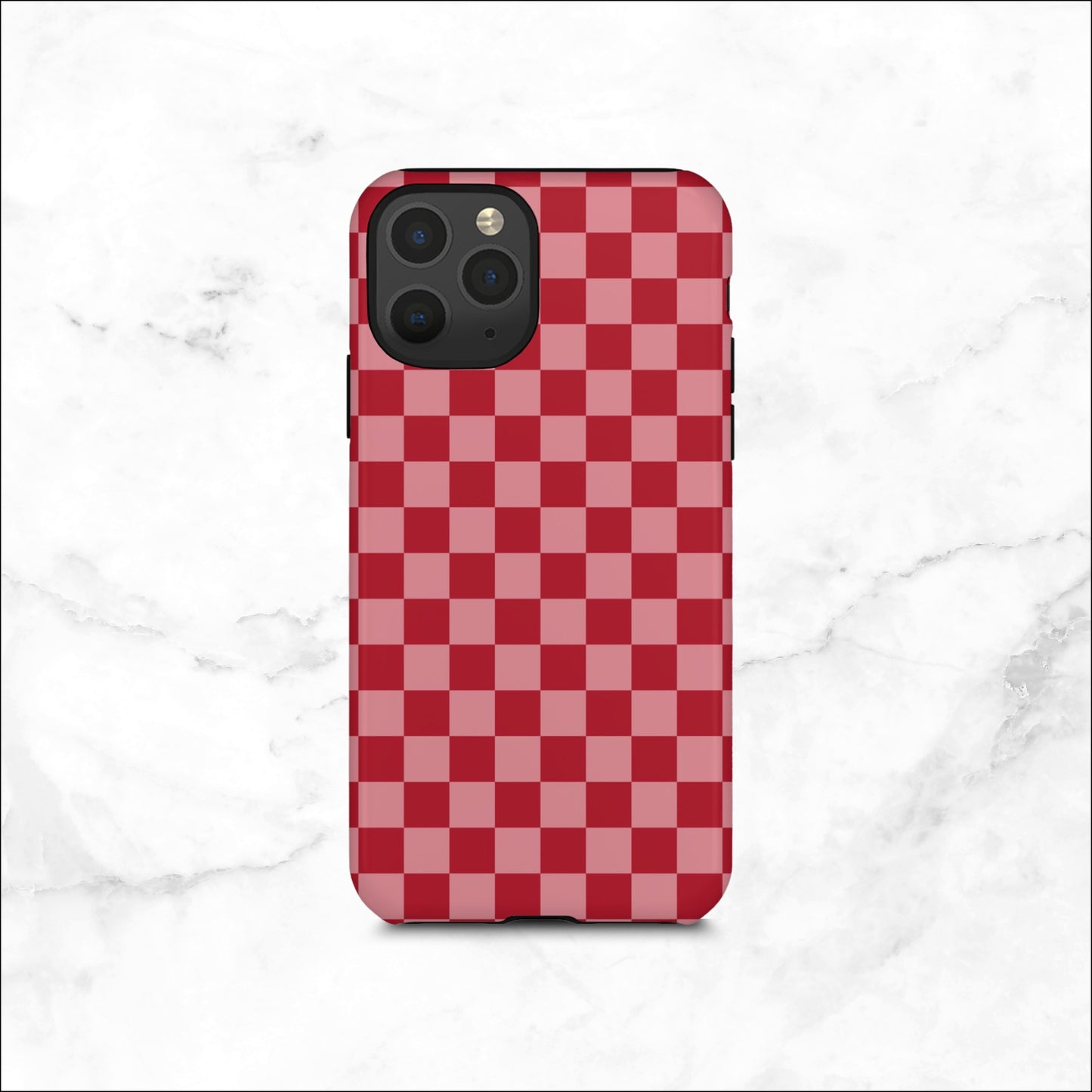 Crimson Check - iPhone Case