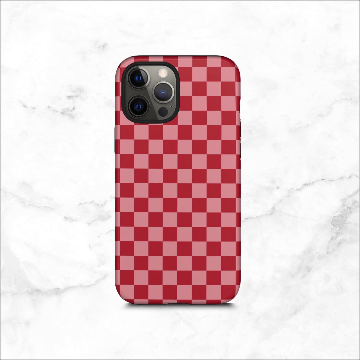 Crimson Check - iPhone Case
