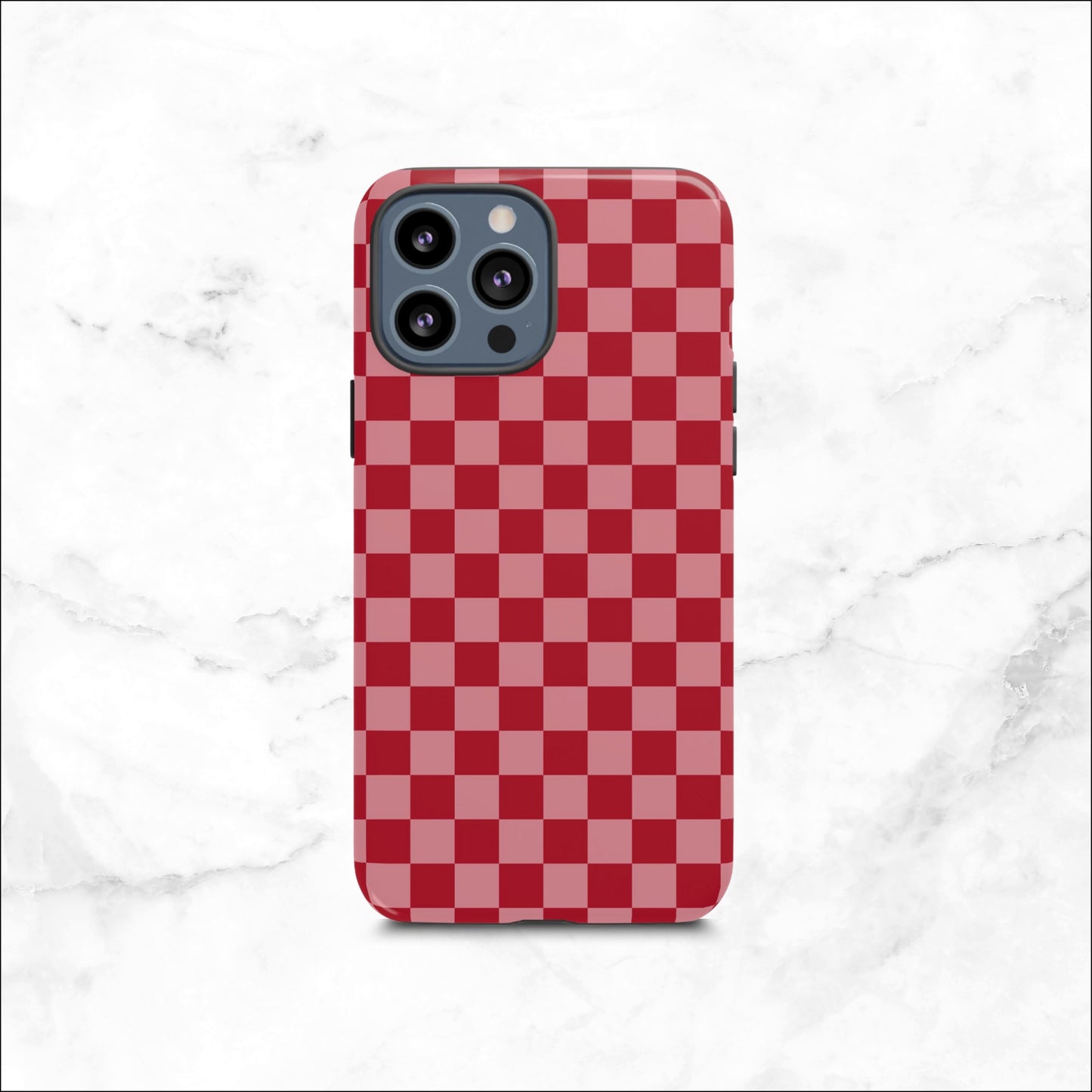 Crimson Check - iPhone Case