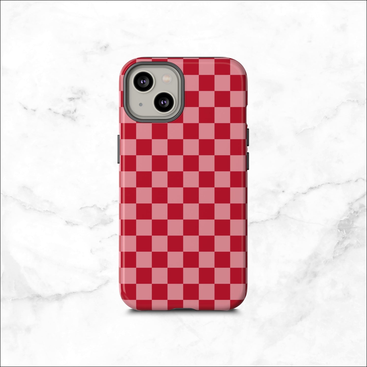 Crimson Check - iPhone Case