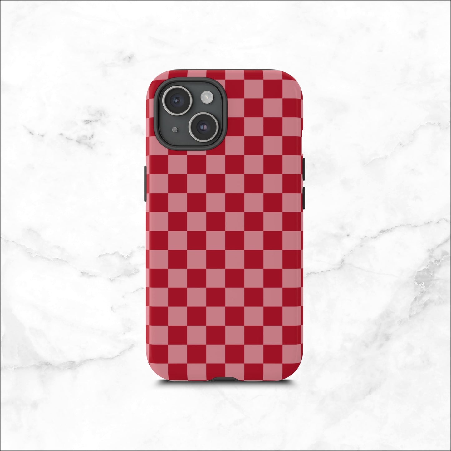Crimson Check - iPhone Case