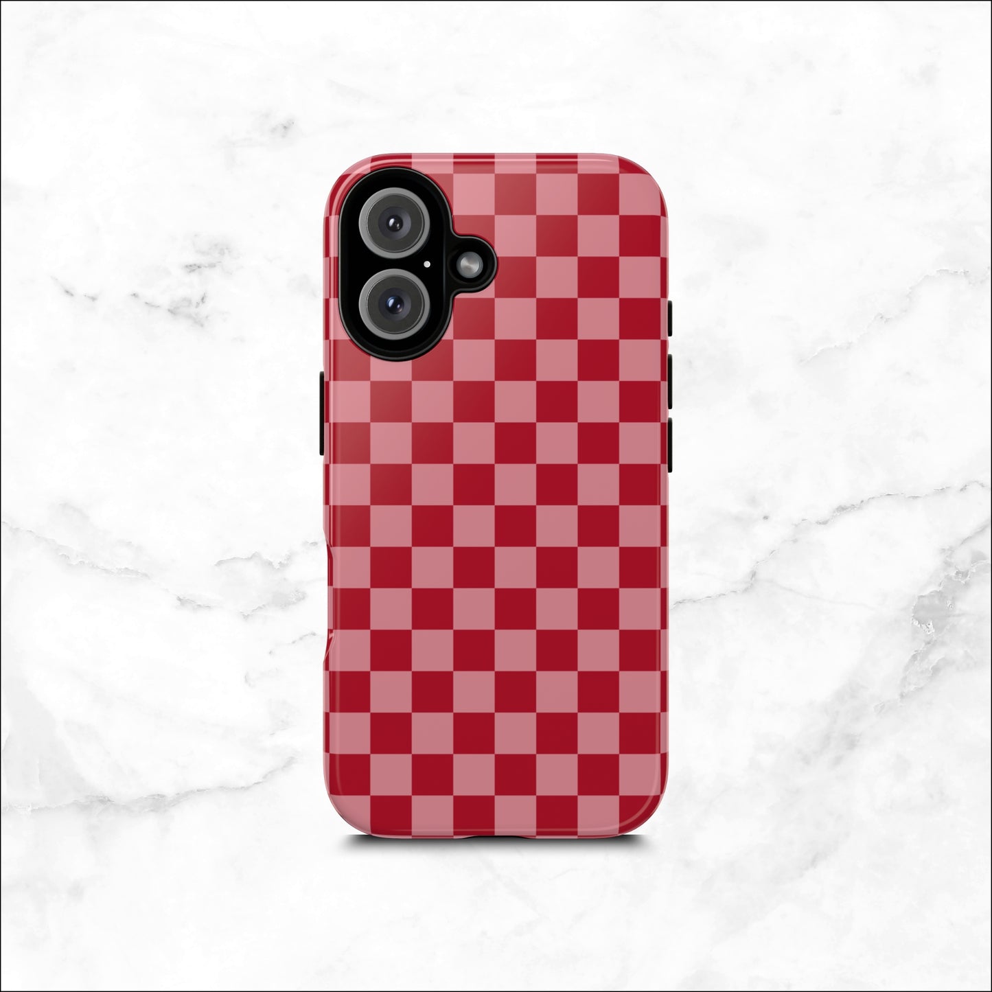 Crimson Check - iPhone Case