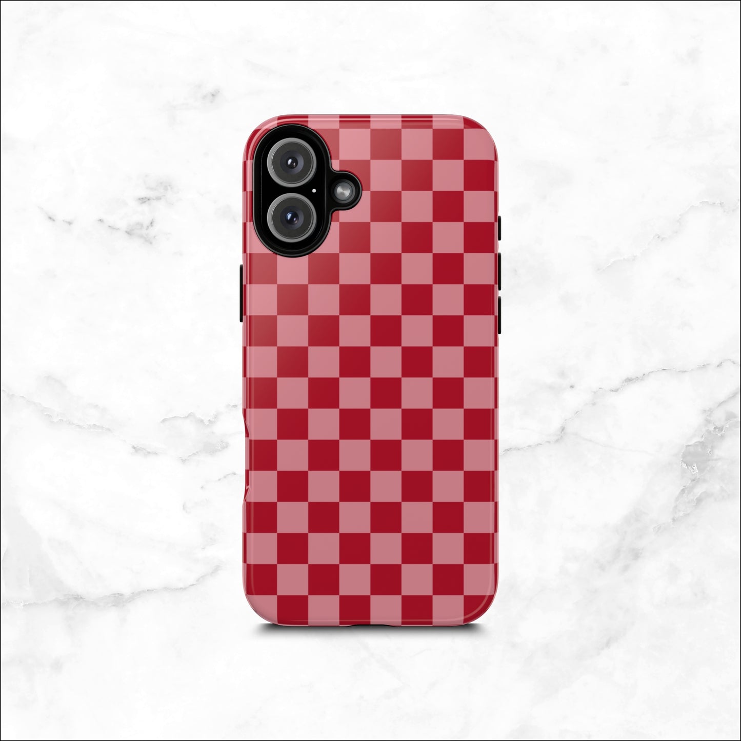 Crimson Check - iPhone Case
