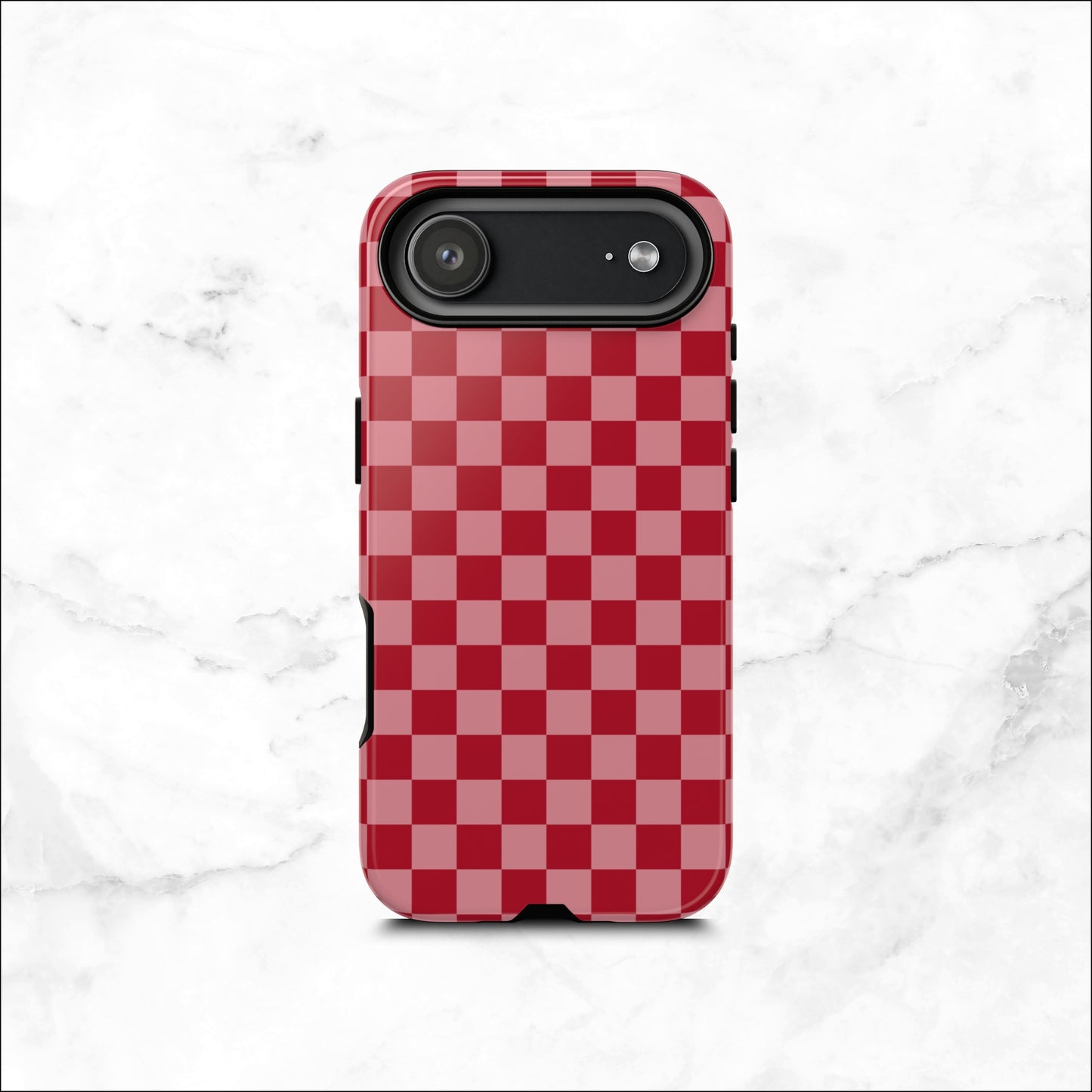 Crimson Check - iPhone Case