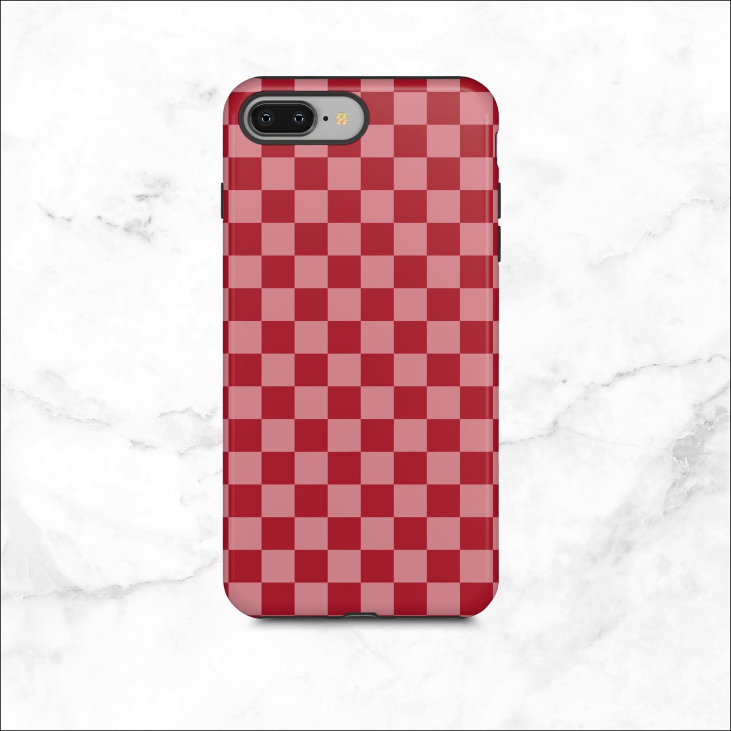 Crimson Check - iPhone Case
