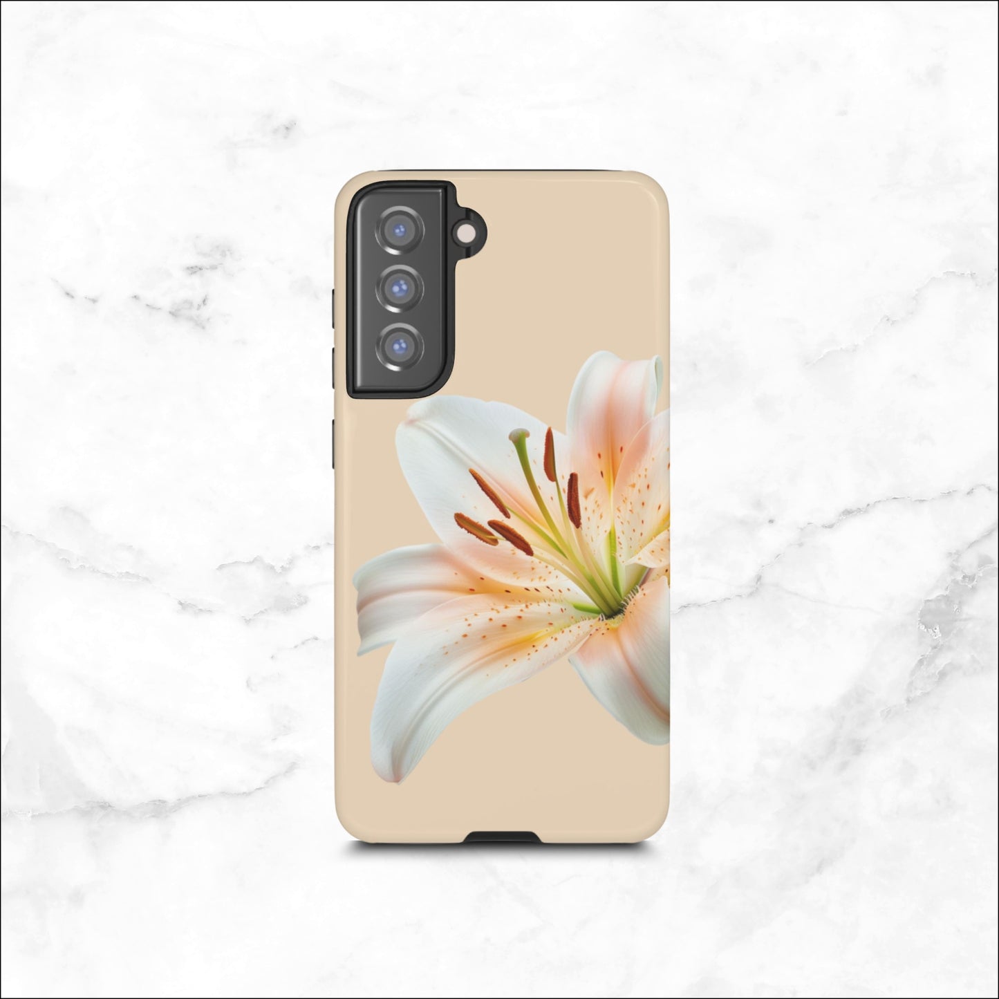 Vanilla Essence - Floral Samsung Galaxy Case Phone Case-aesthetic phone case-shockproof phone case-cute phone case-designer phone case-elegant phone case-luxury phone case-phone accessories-fashion accessory